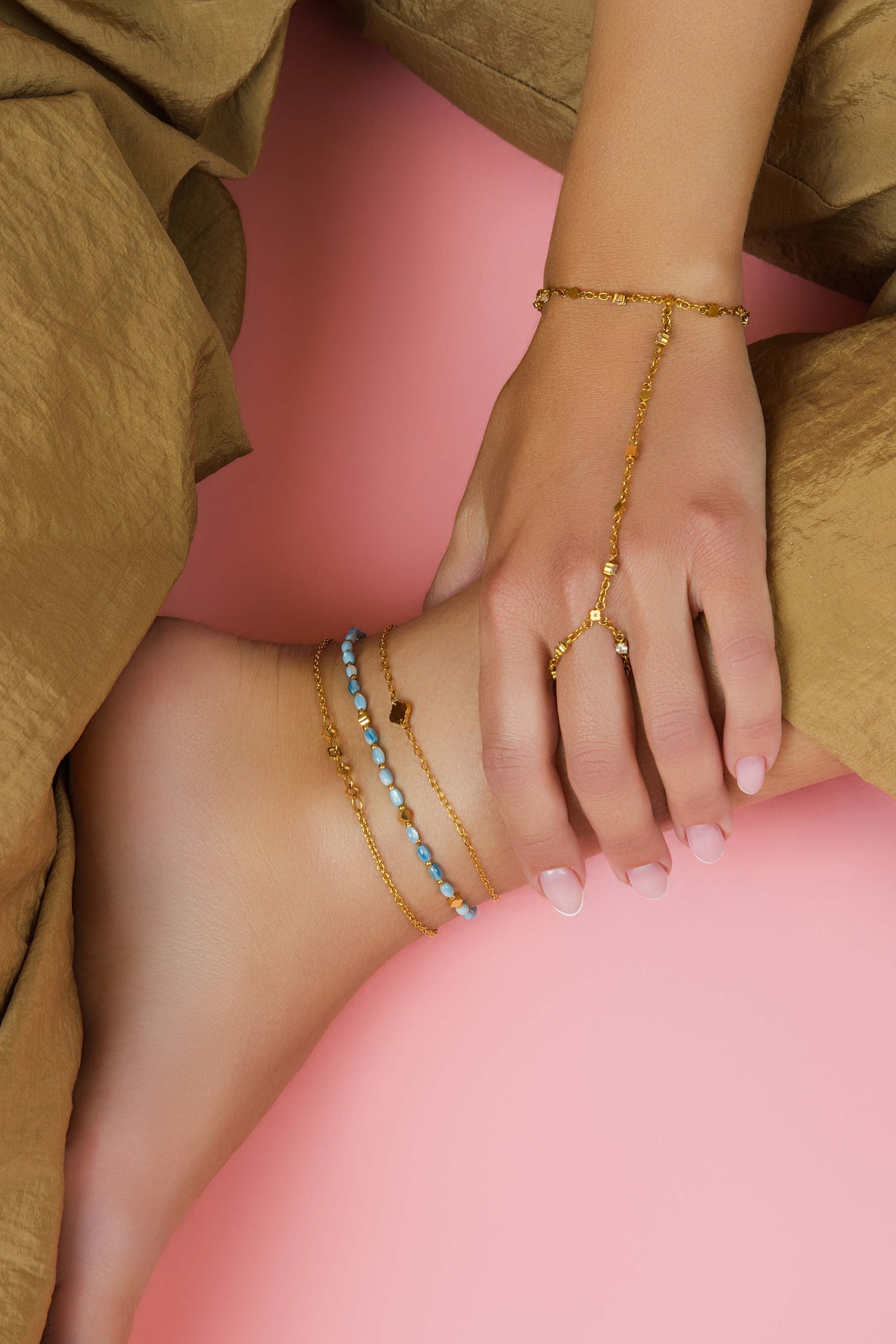 Linked in Carisma Engravable Anklet