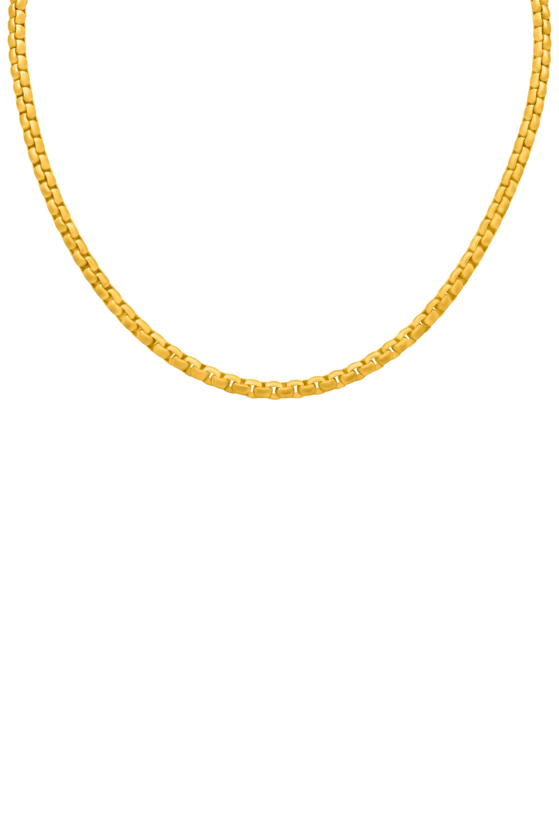 Boys Box Chain Gold Necklace