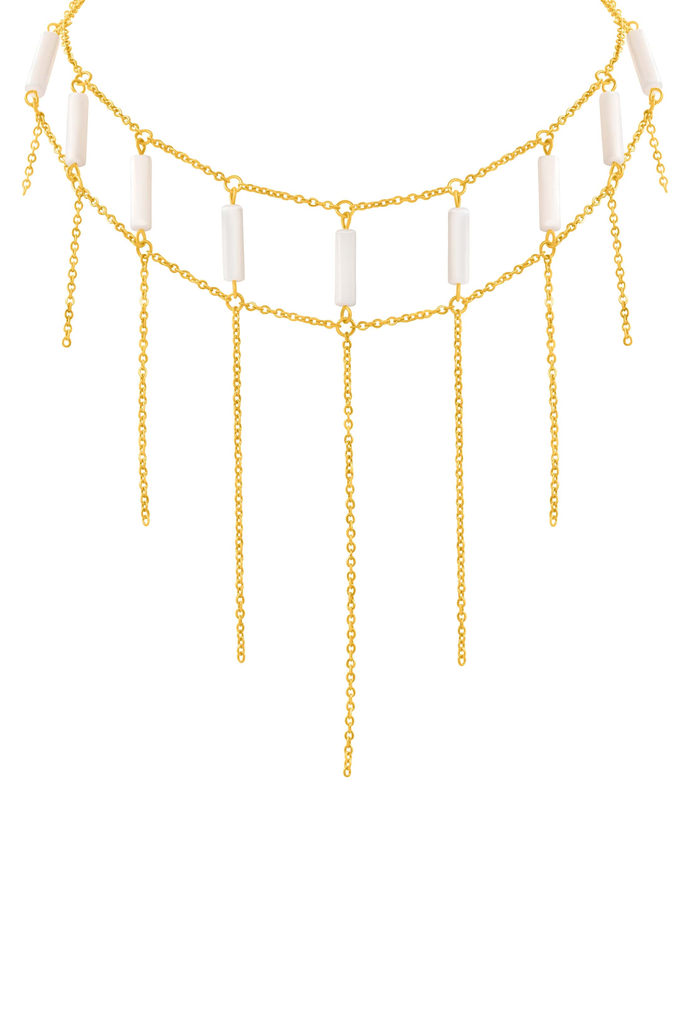 Marrakech Double Strand Fringe Necklace