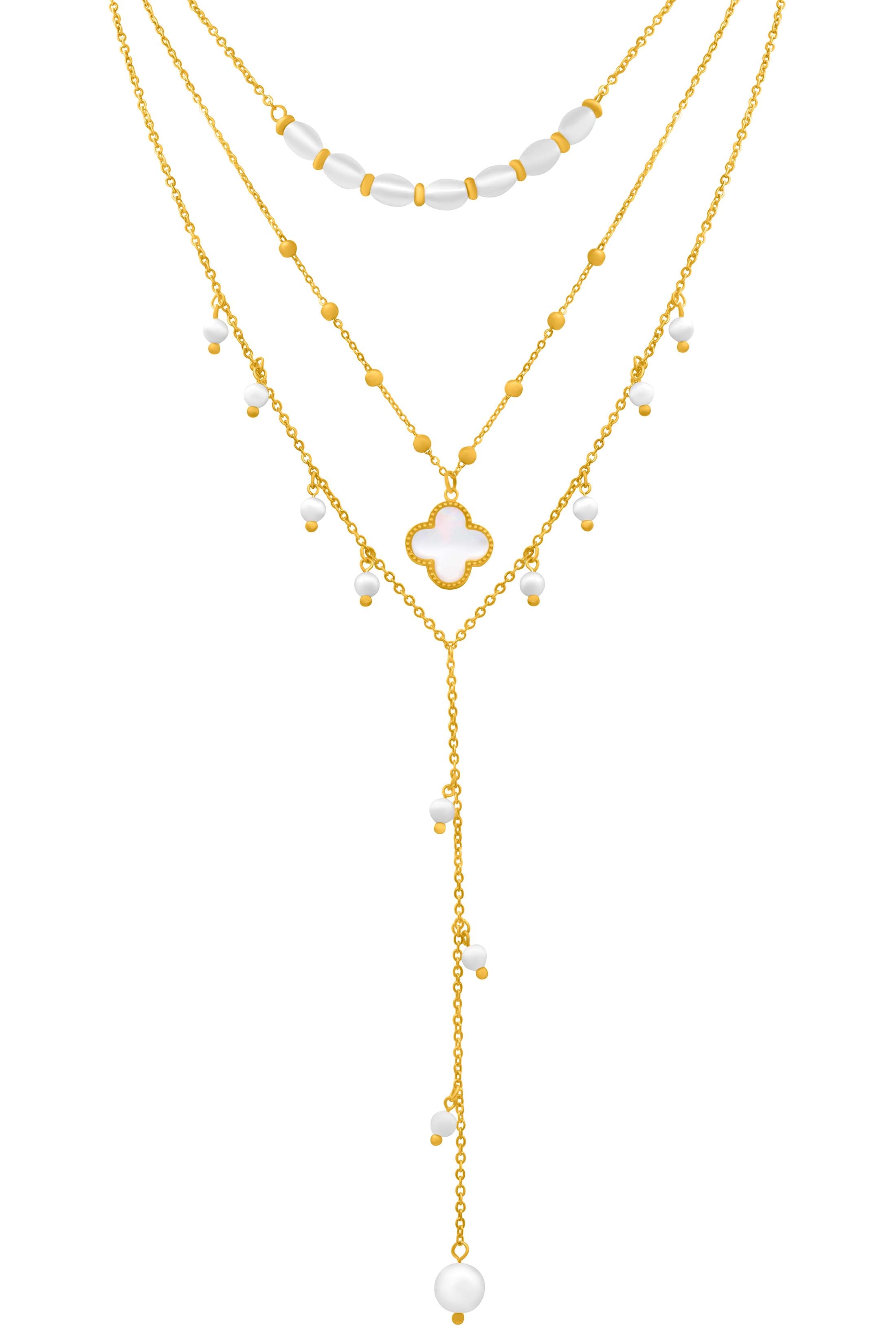 Mother of Pearl Riad Cascade Necklace