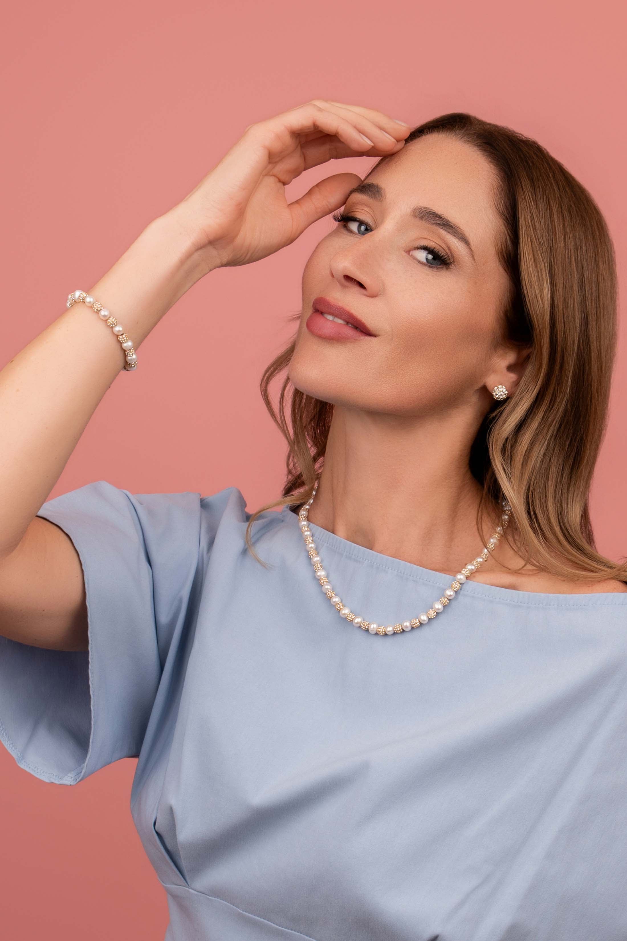 Pearl Radiance Stud Earring Set