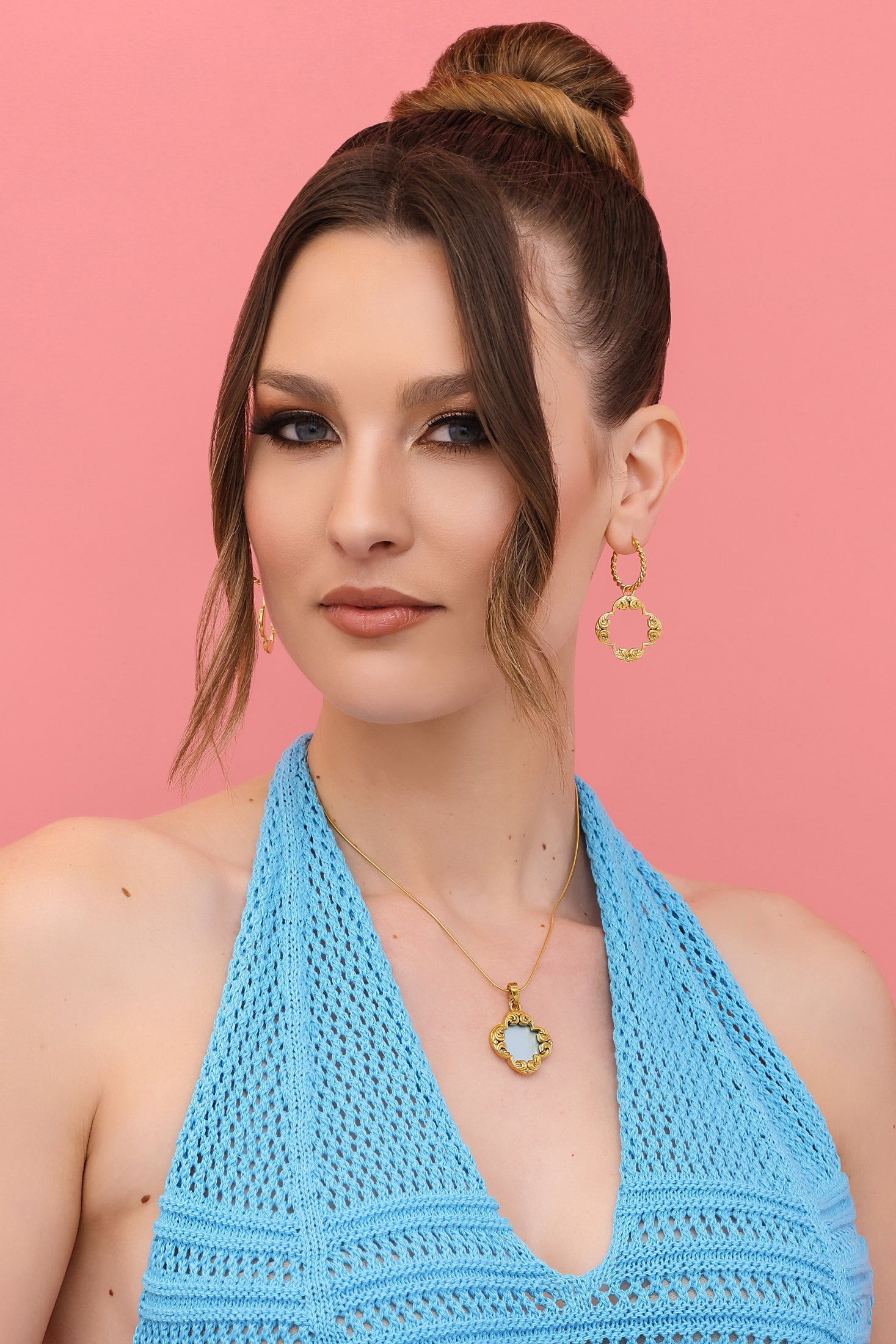 Wave Pendant & Riflessi Birthstone Gift set