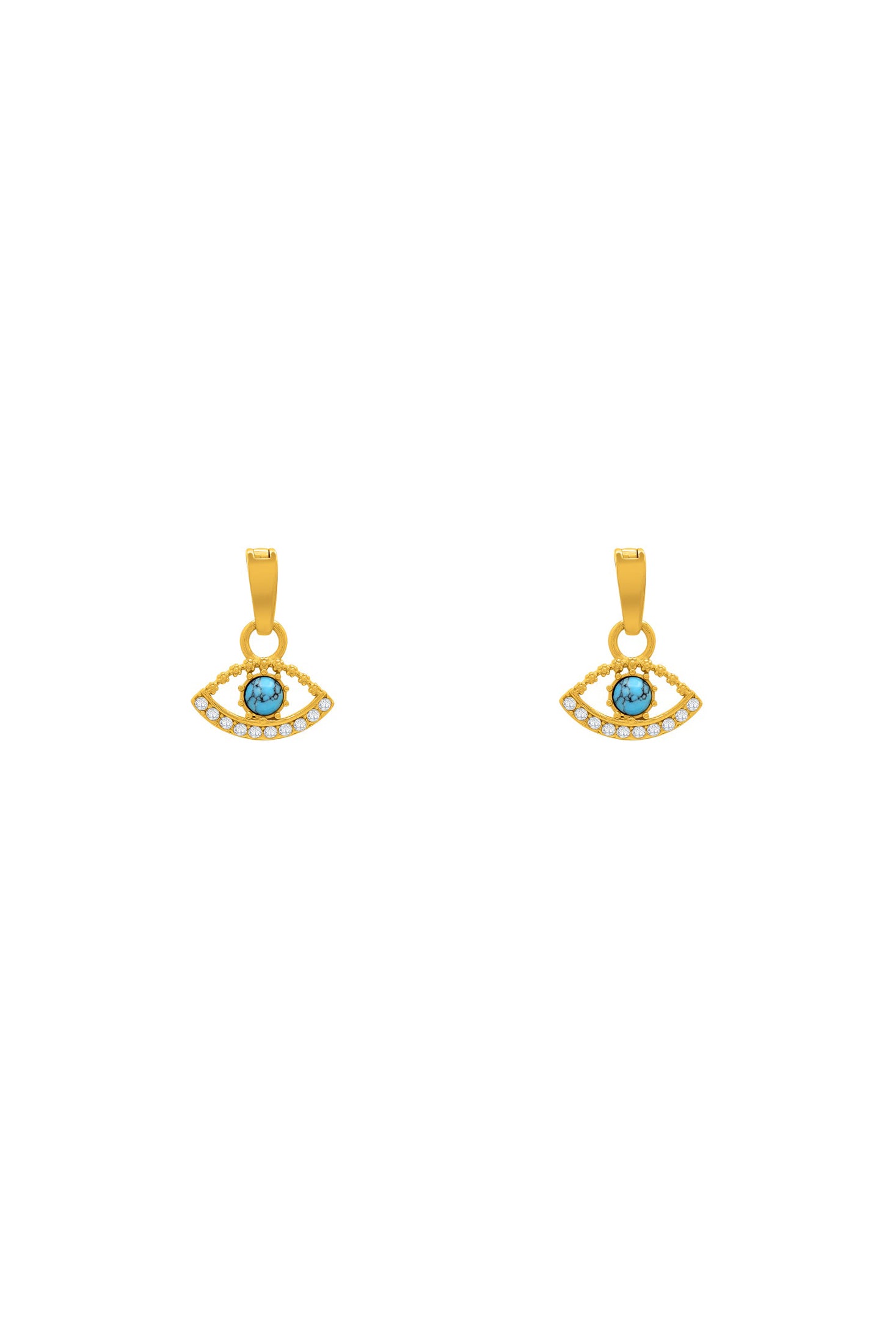 Milos Evil Eye Pendant Earring Set