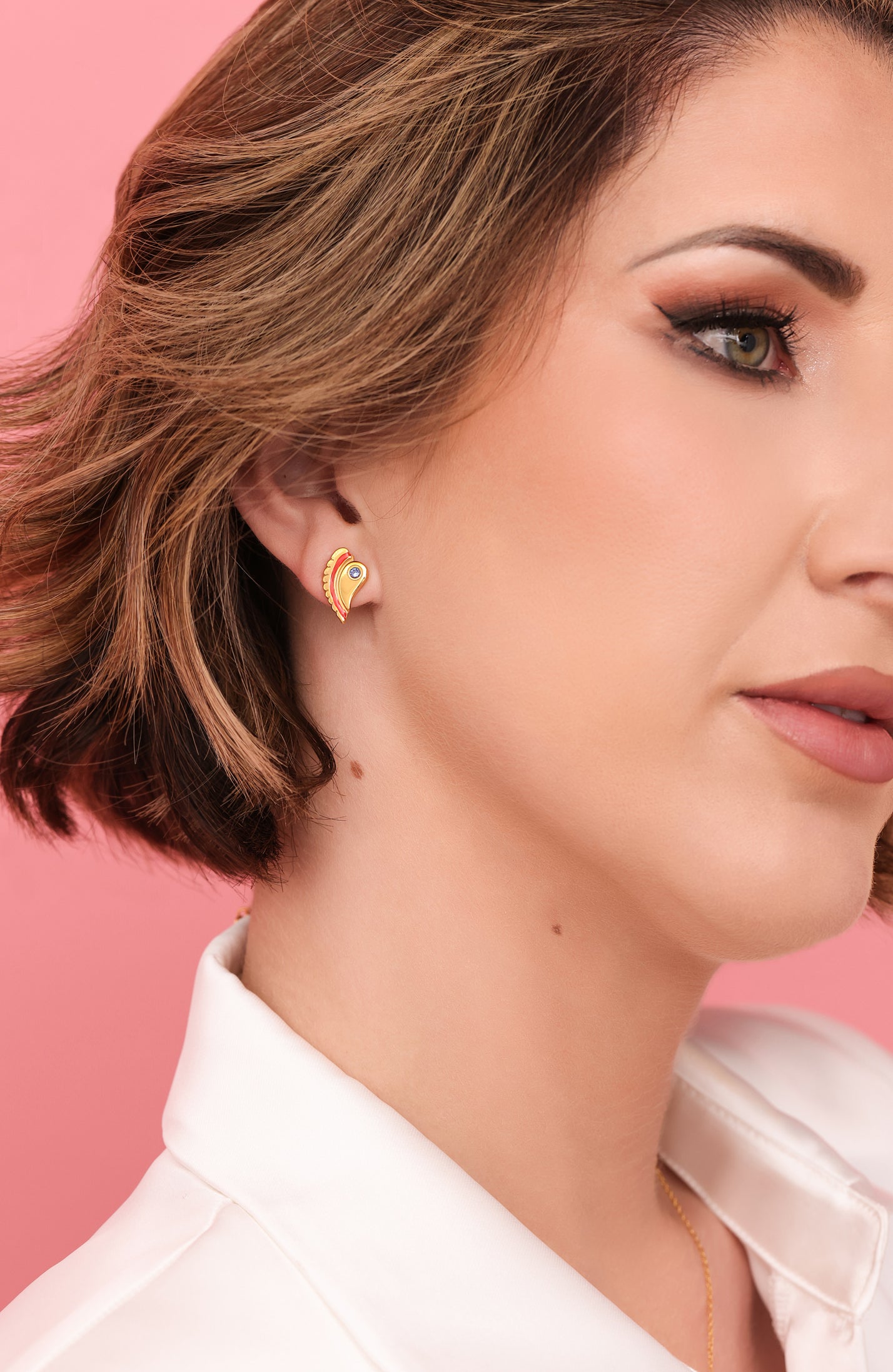 Golden Luzzu Eye Stud Earring Set
