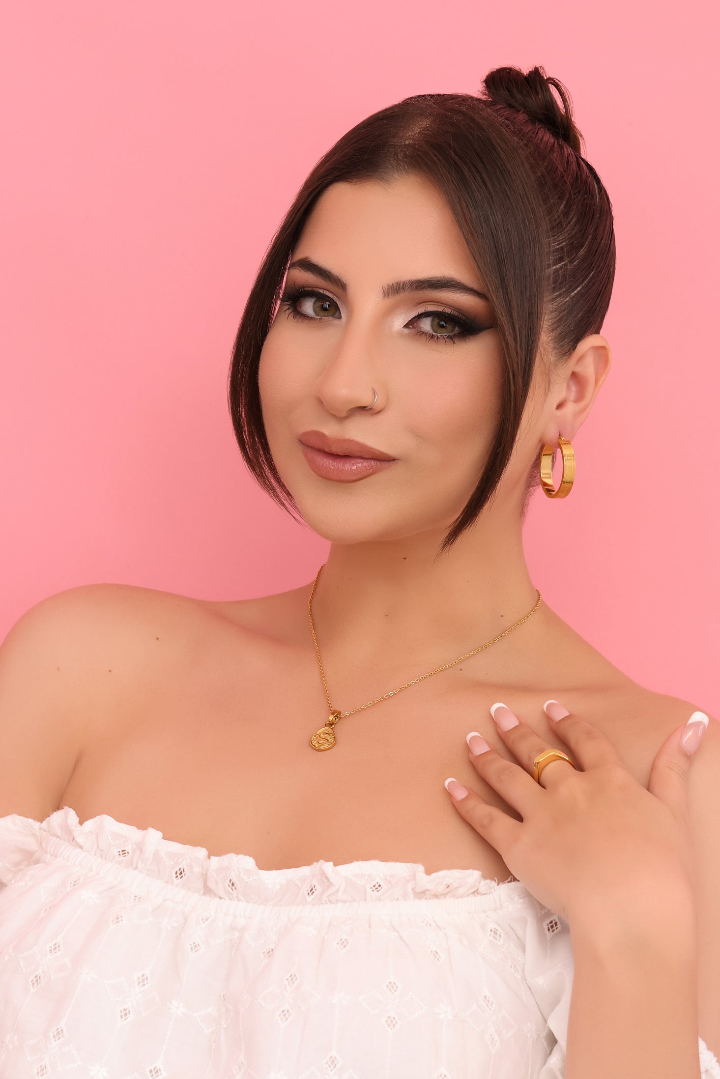 Tberfil Letter Pendant with Petite Adjustable Chain Necklace