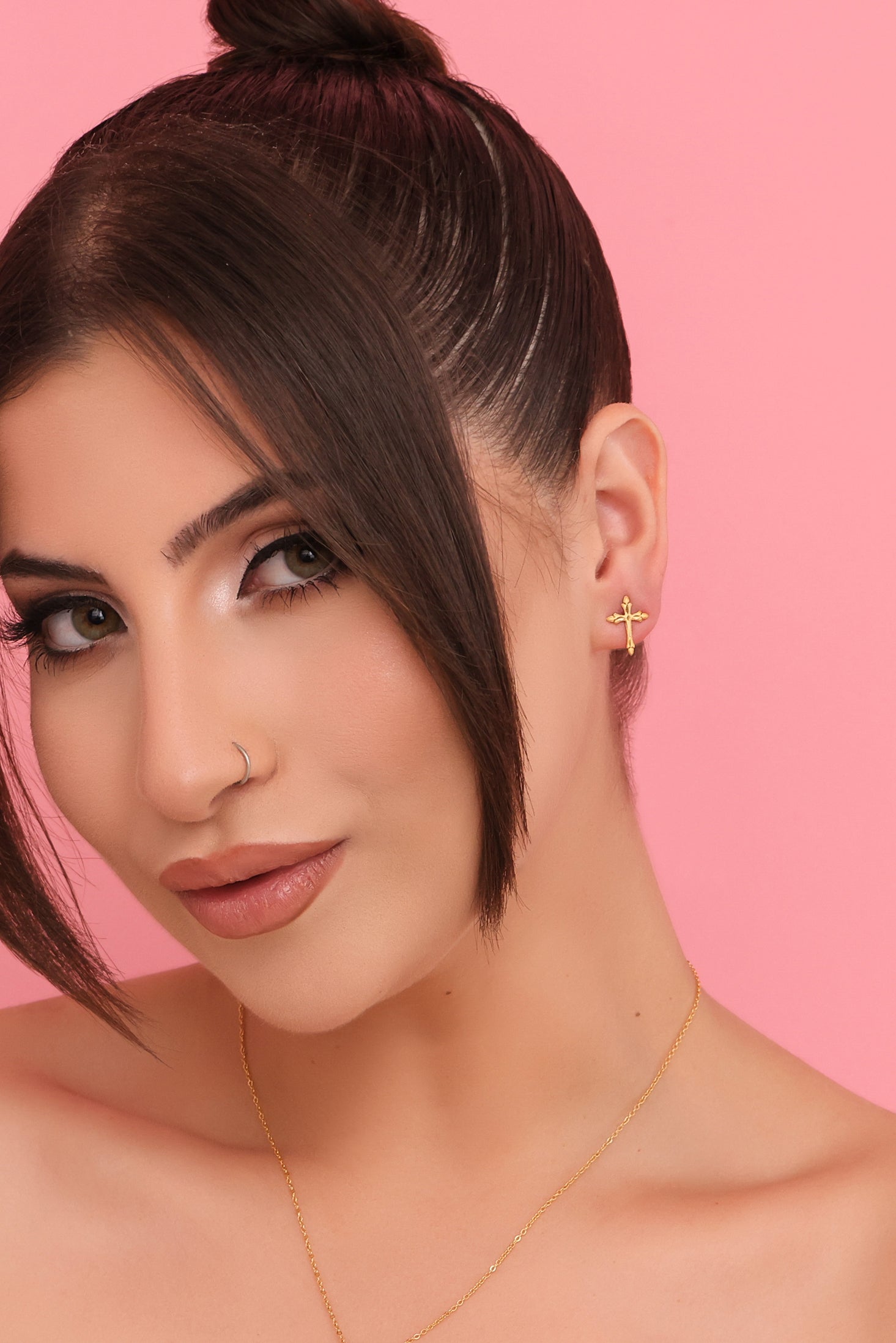 Cross Stud Earring Set