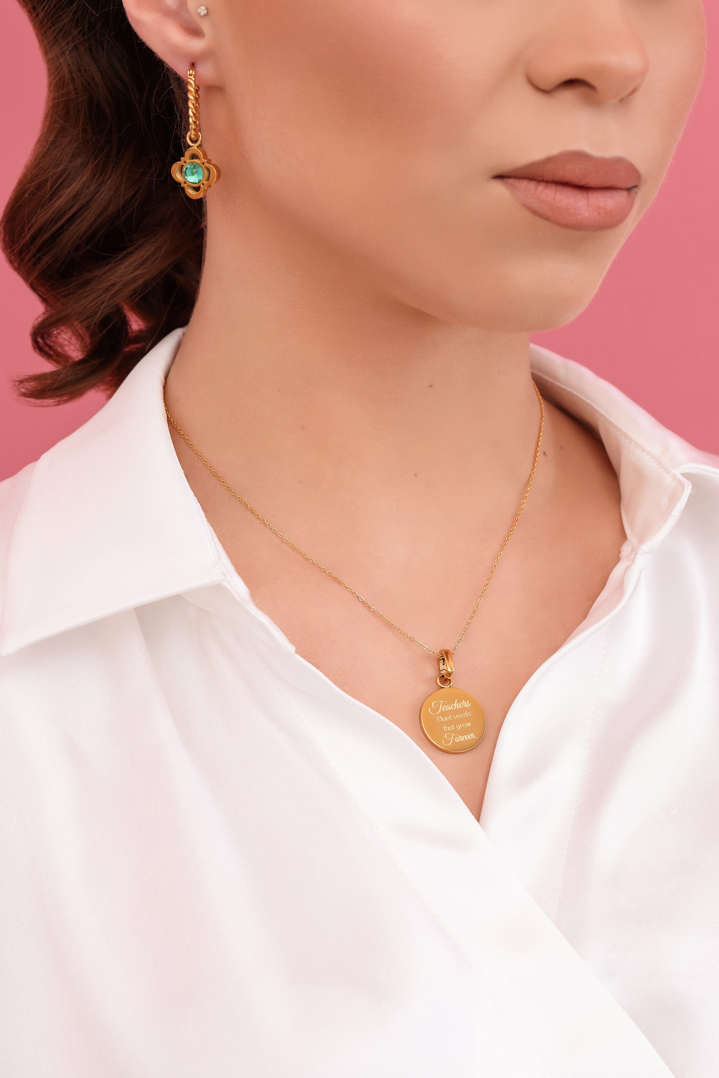 "Teachers Plant Seeds that Grow Forever" Pendant