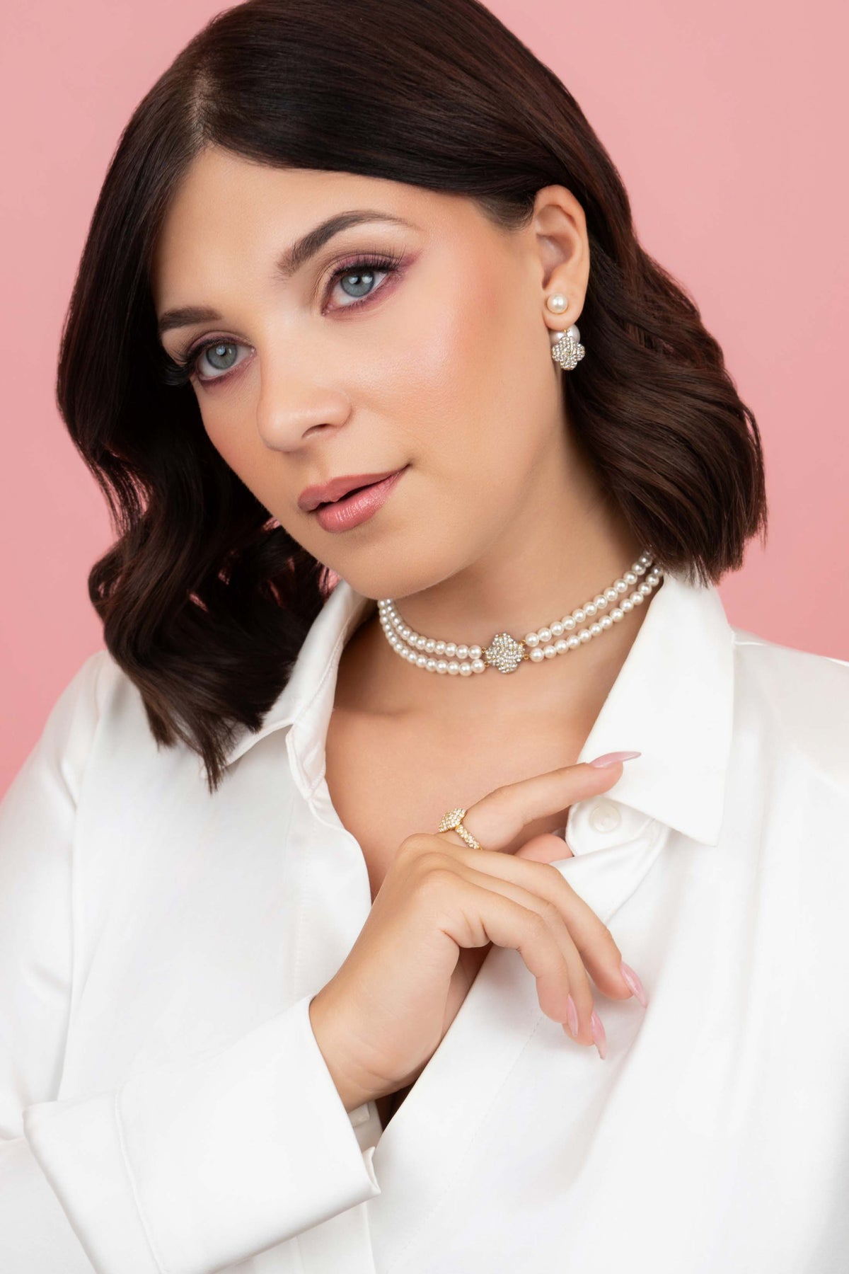 Rossi Icon Pearl Double Sided Drop Stud Earring Set
