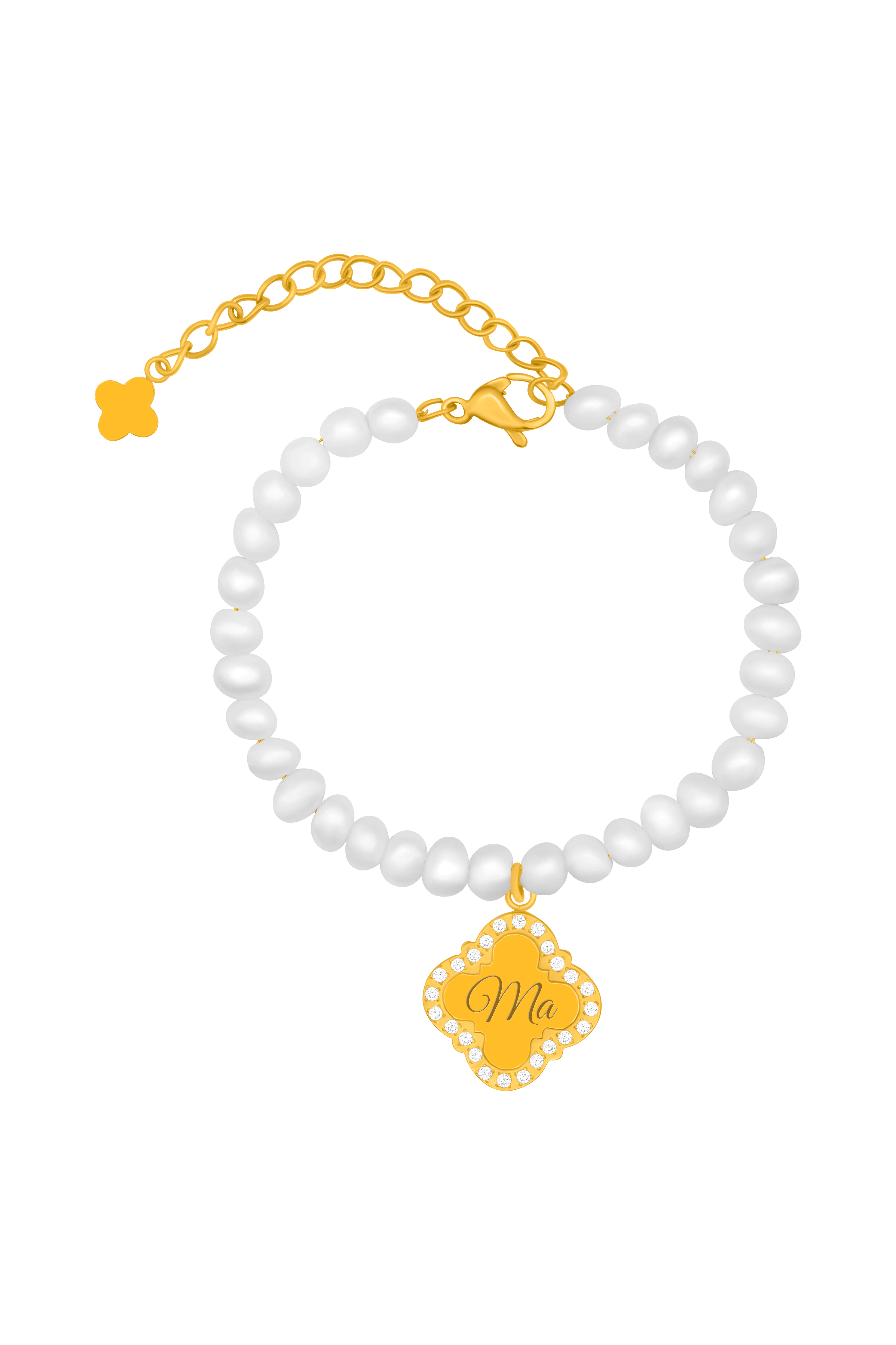 Carisma Engravable Freshwater Pearl Bracelet & Rossica Candle Gift Set