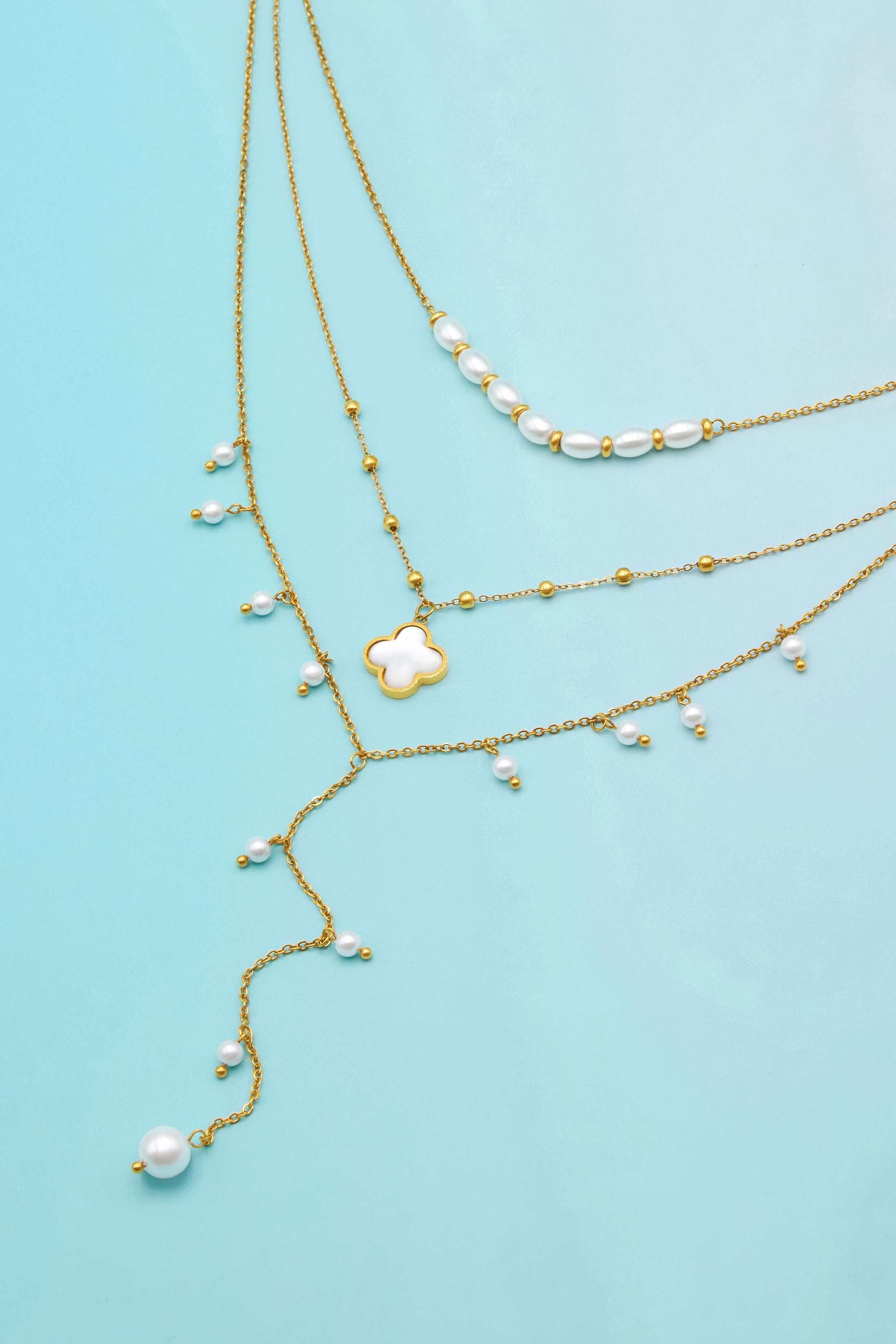 Mother of Pearl Riad Cascade Necklace