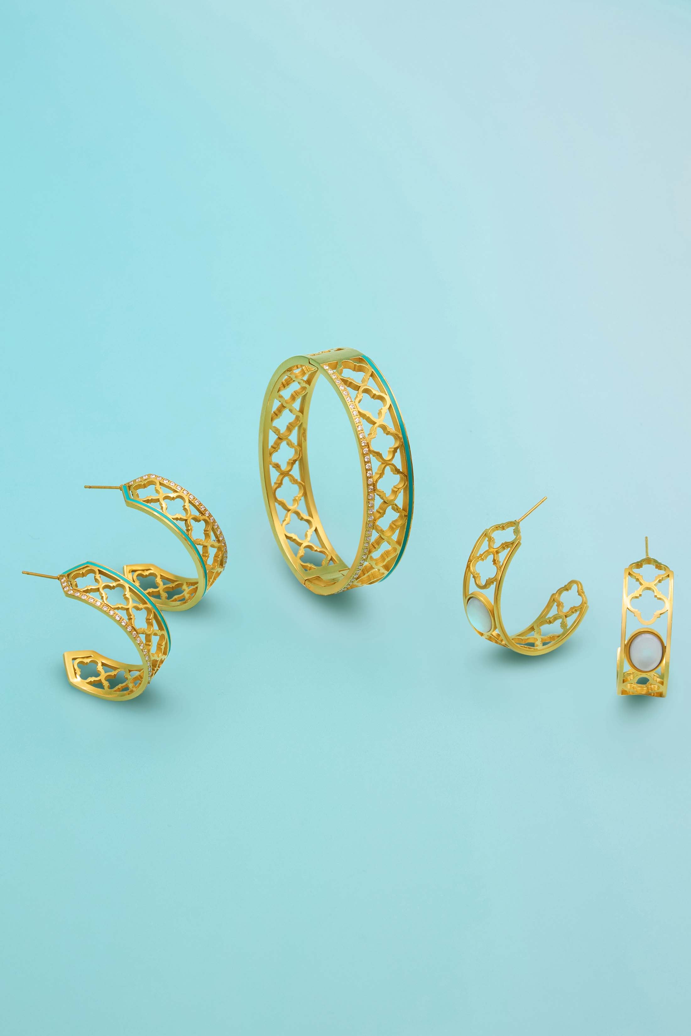 Medina Glow Hoop Earring Set