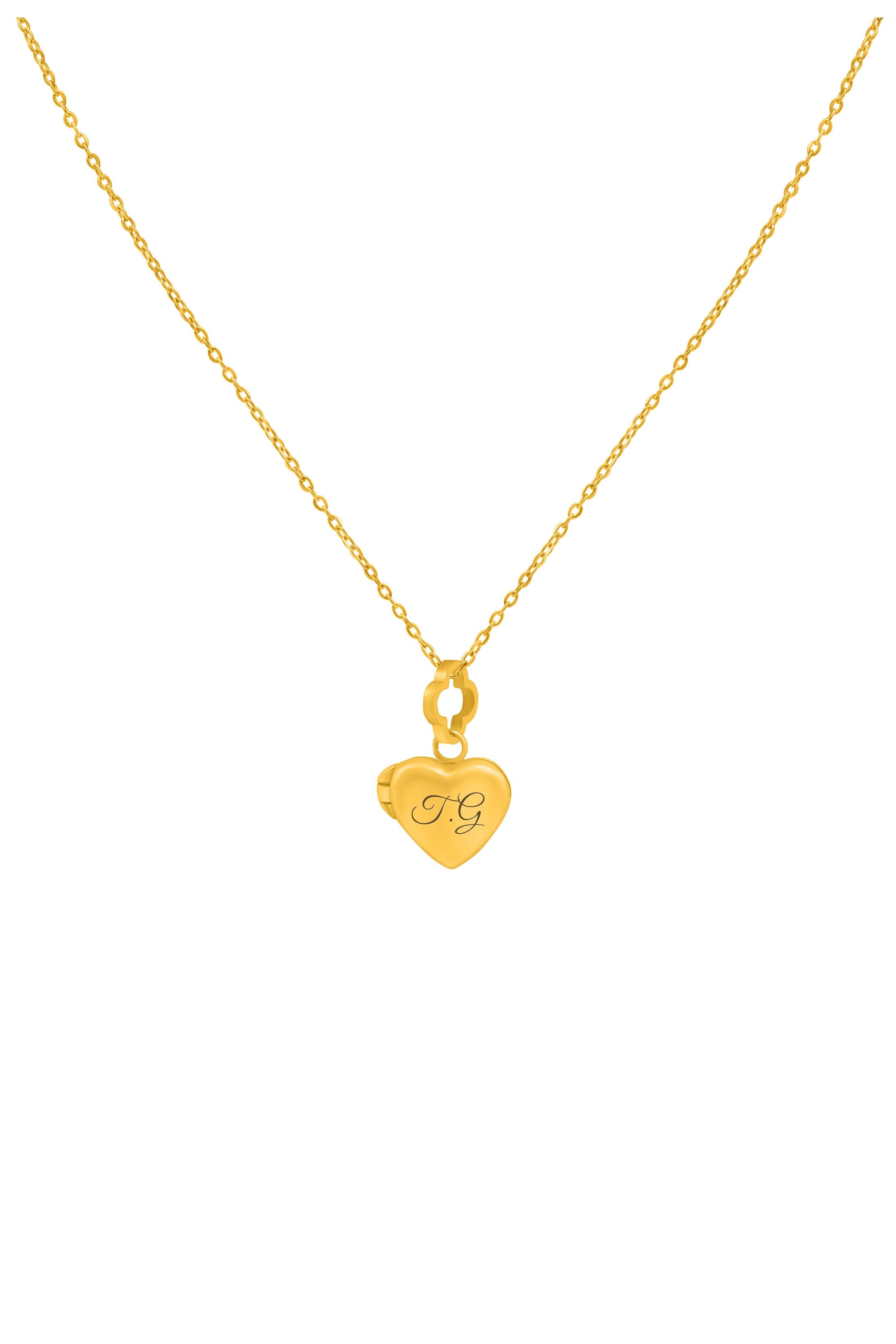 Little Heart Gold Locket Necklace