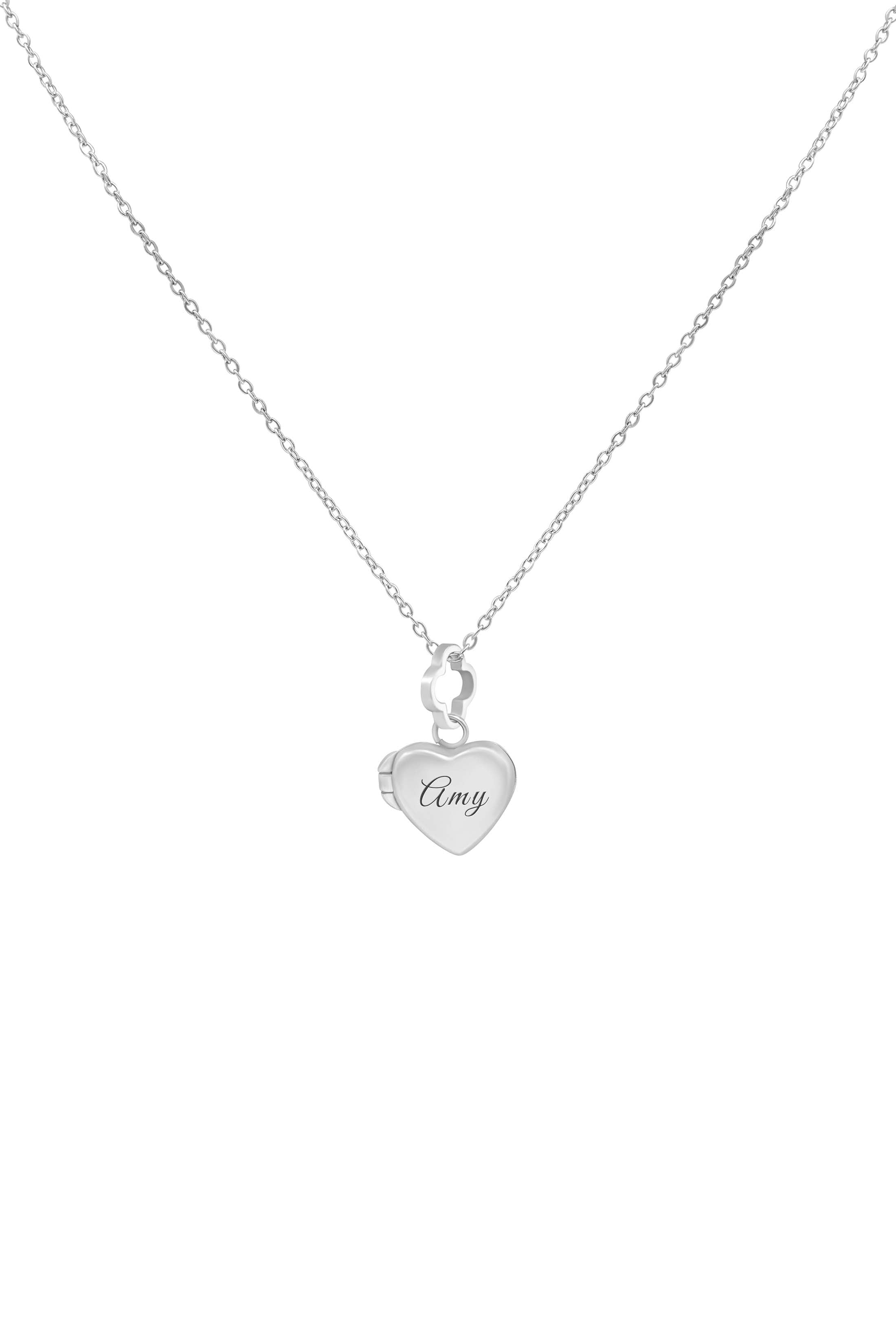 Little Heart Silver Locket Necklace
