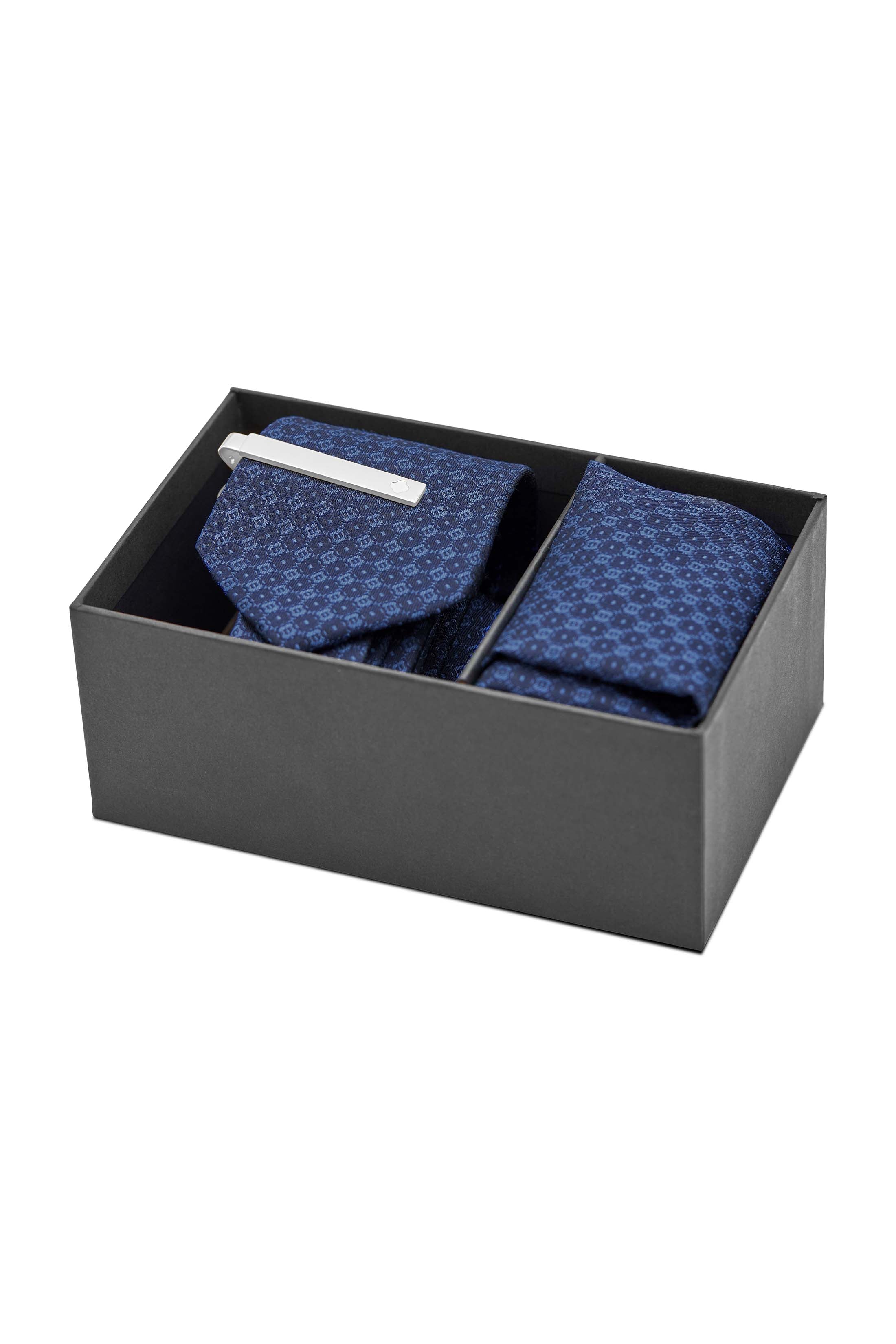 Carisma Blue Signature Tie & Pocket Square & Oliver&