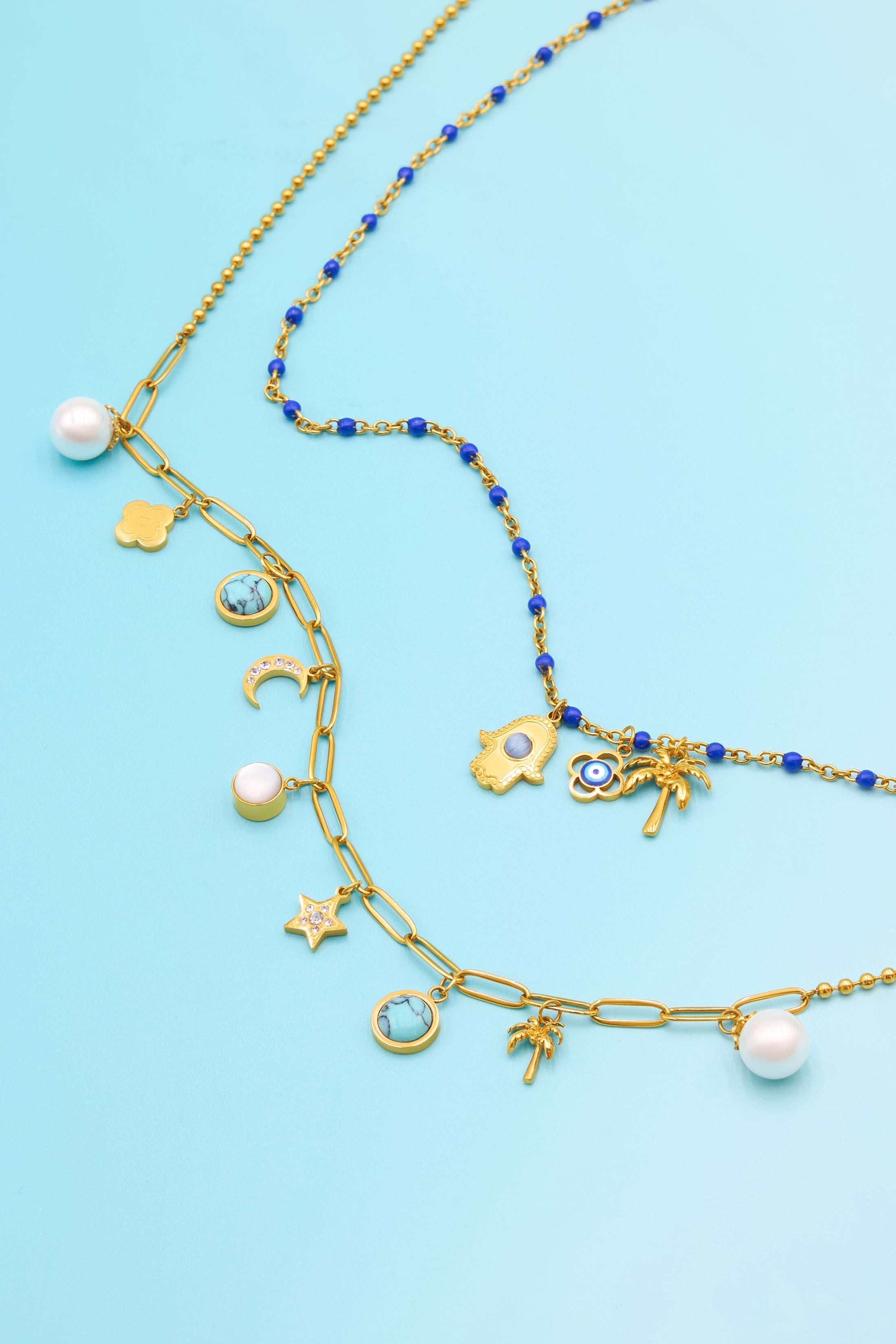 Hamsa Protection Charm Necklace