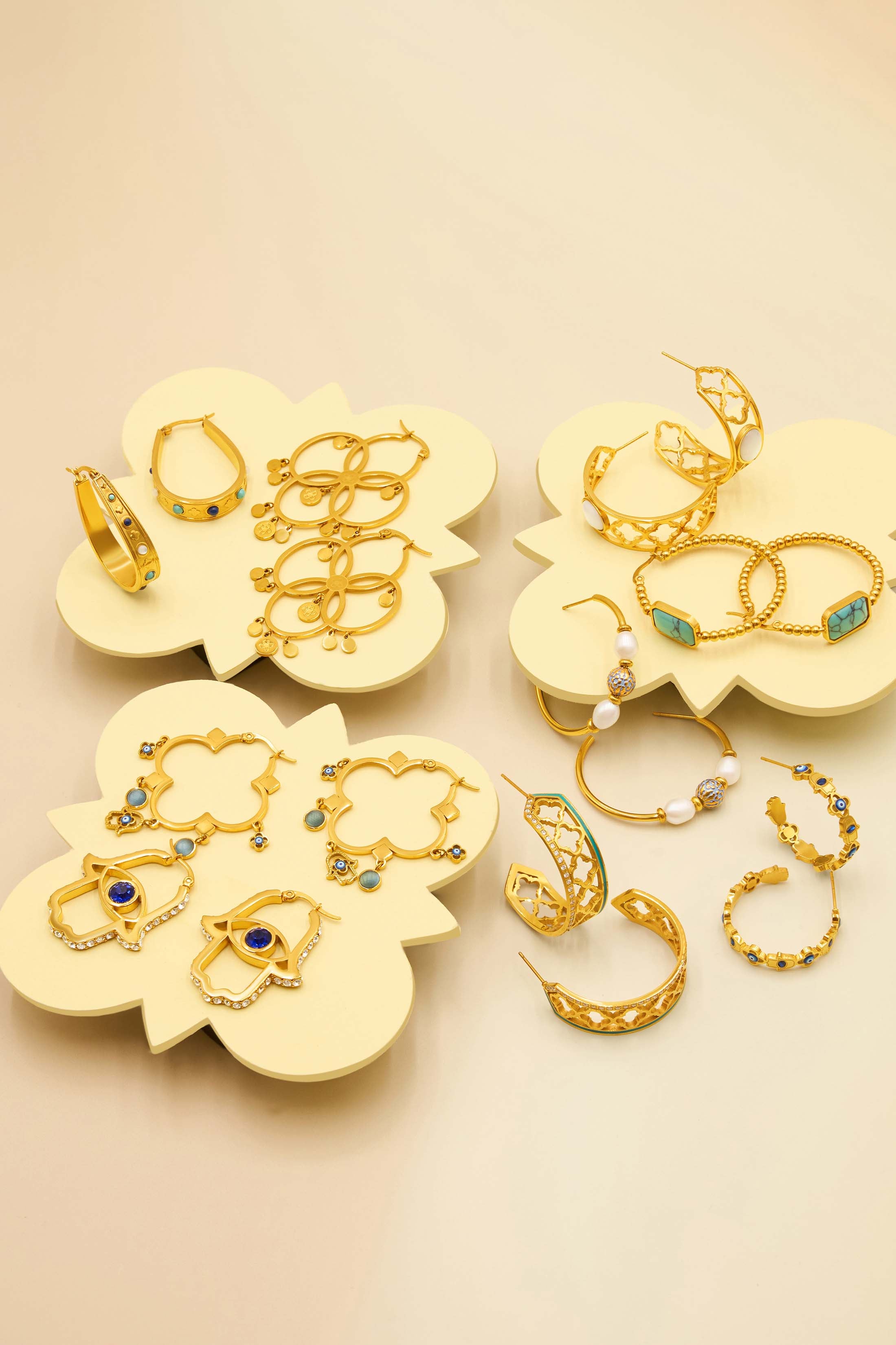 Sahara Coin Hoop Earring Set