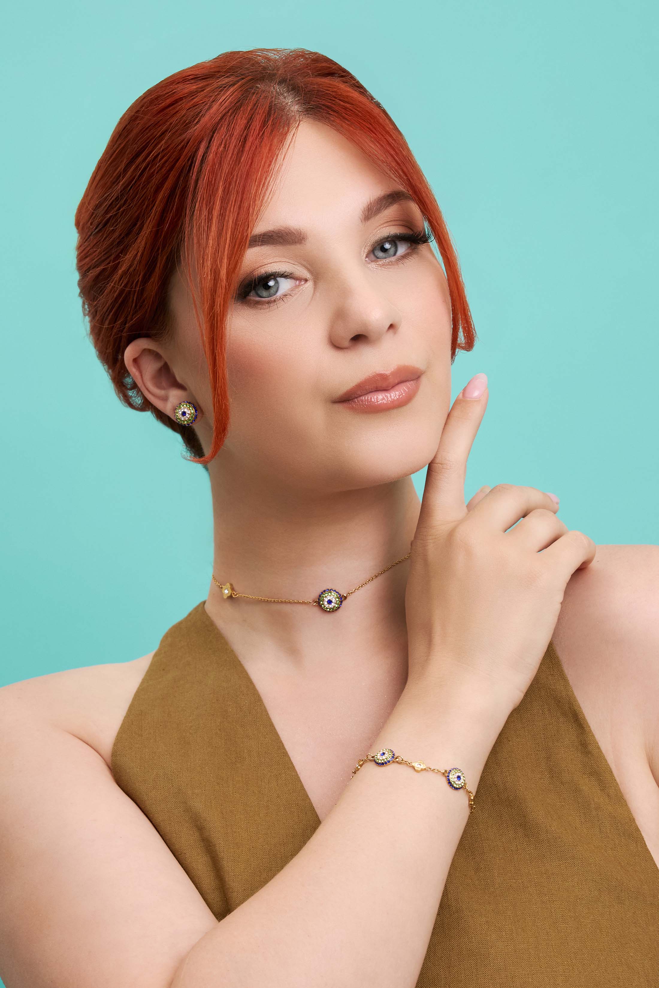 Medina Evil Eye Stud Earring Set