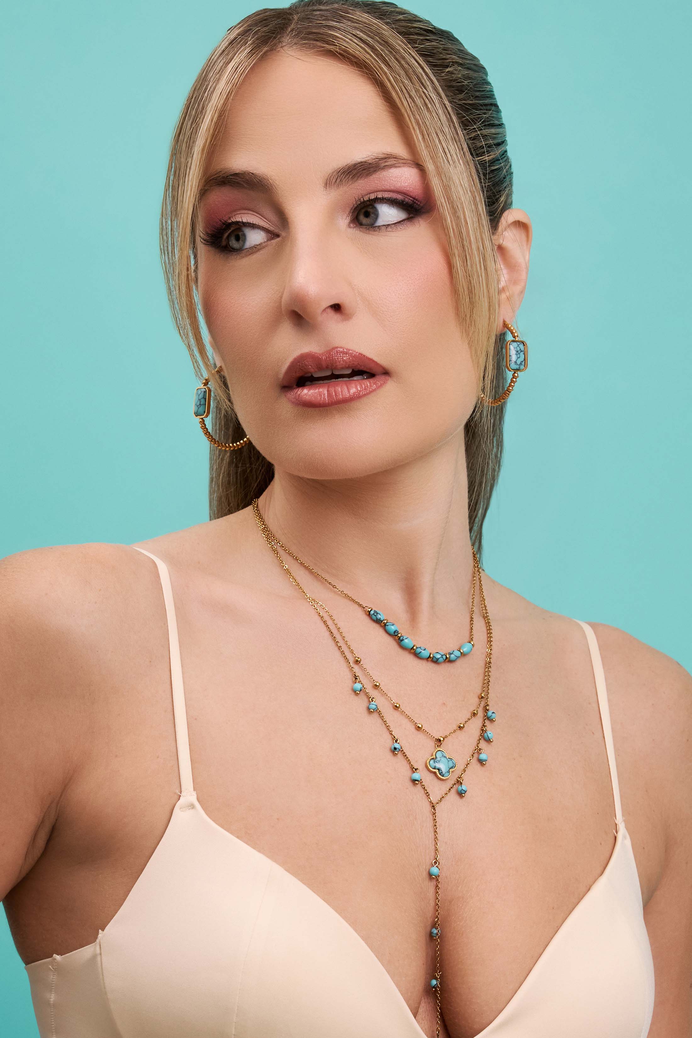 Turquoise Riad Cascade Necklace