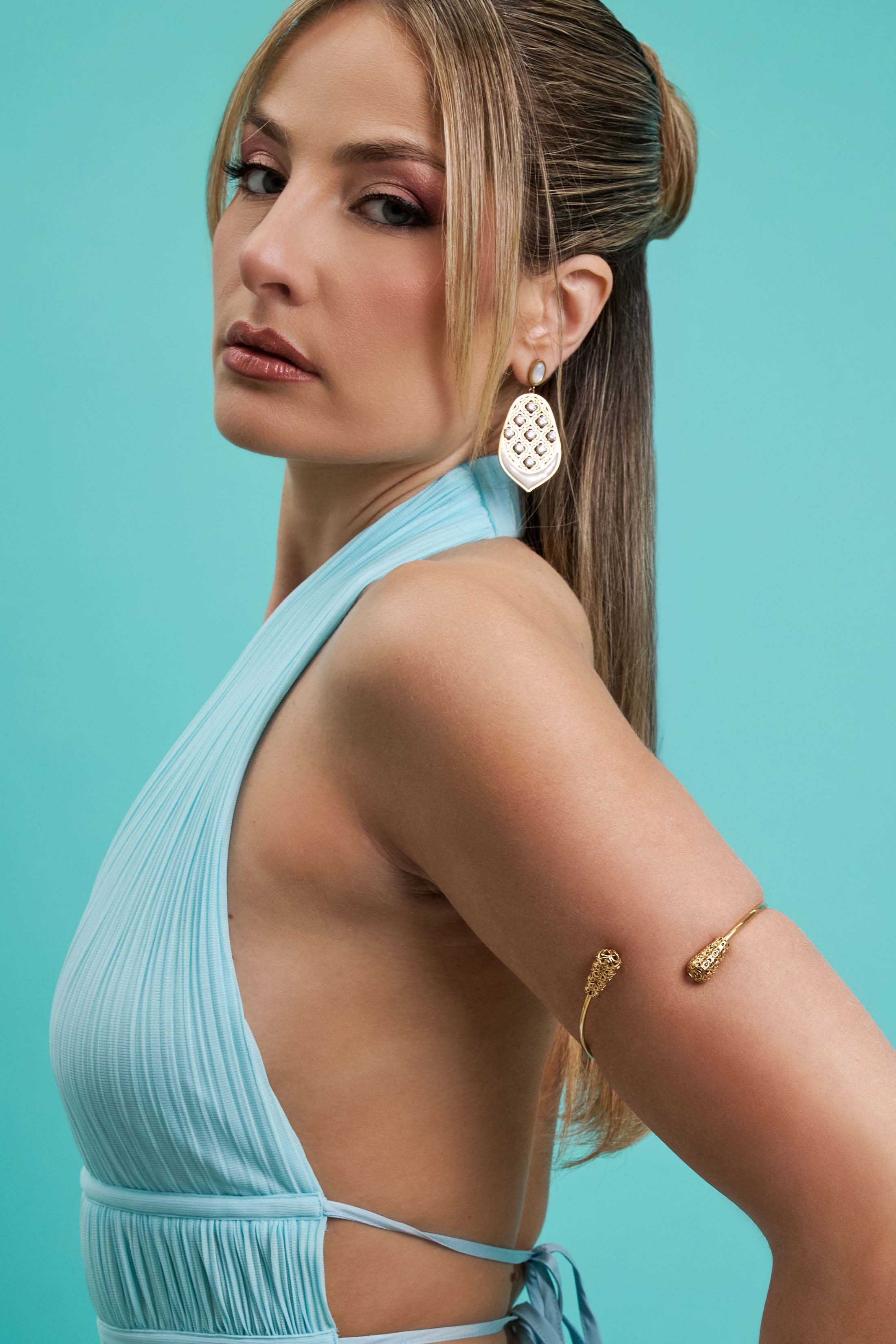 Marrakech Lattice Statement Earring Set