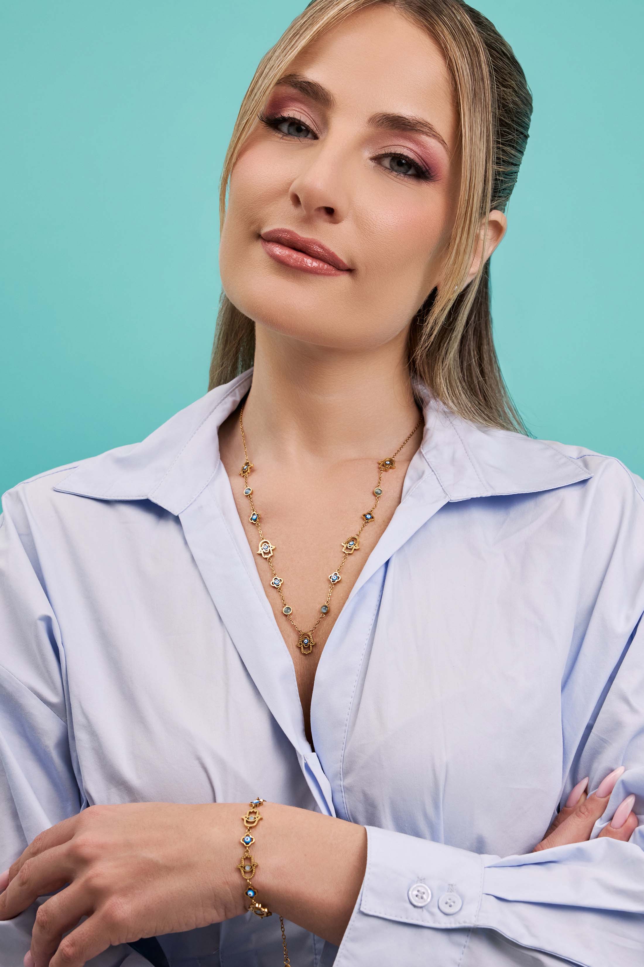 Hamsa Protection Necklace