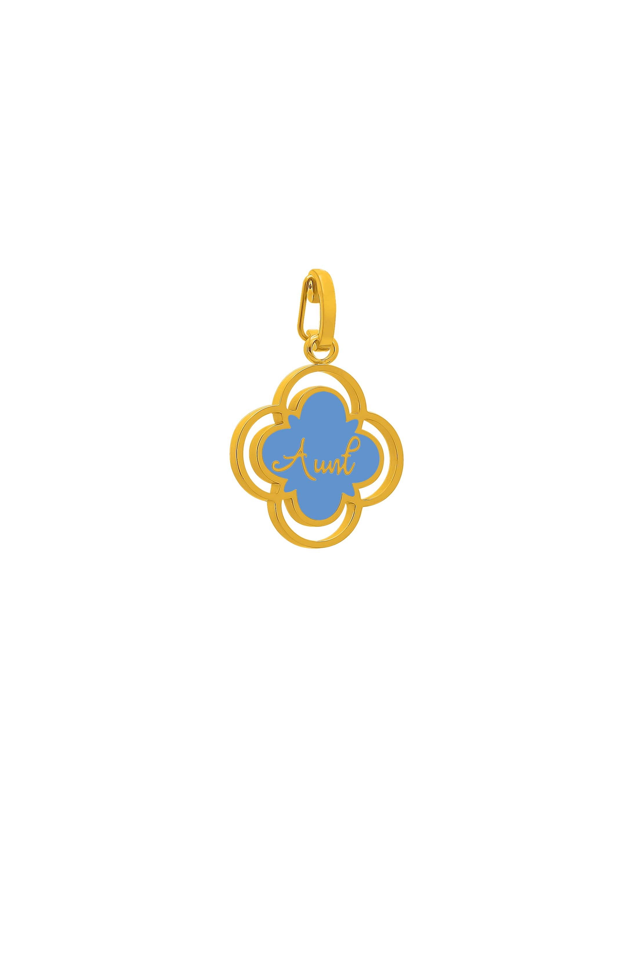 "Aunt" Blue Enamel Pendant
