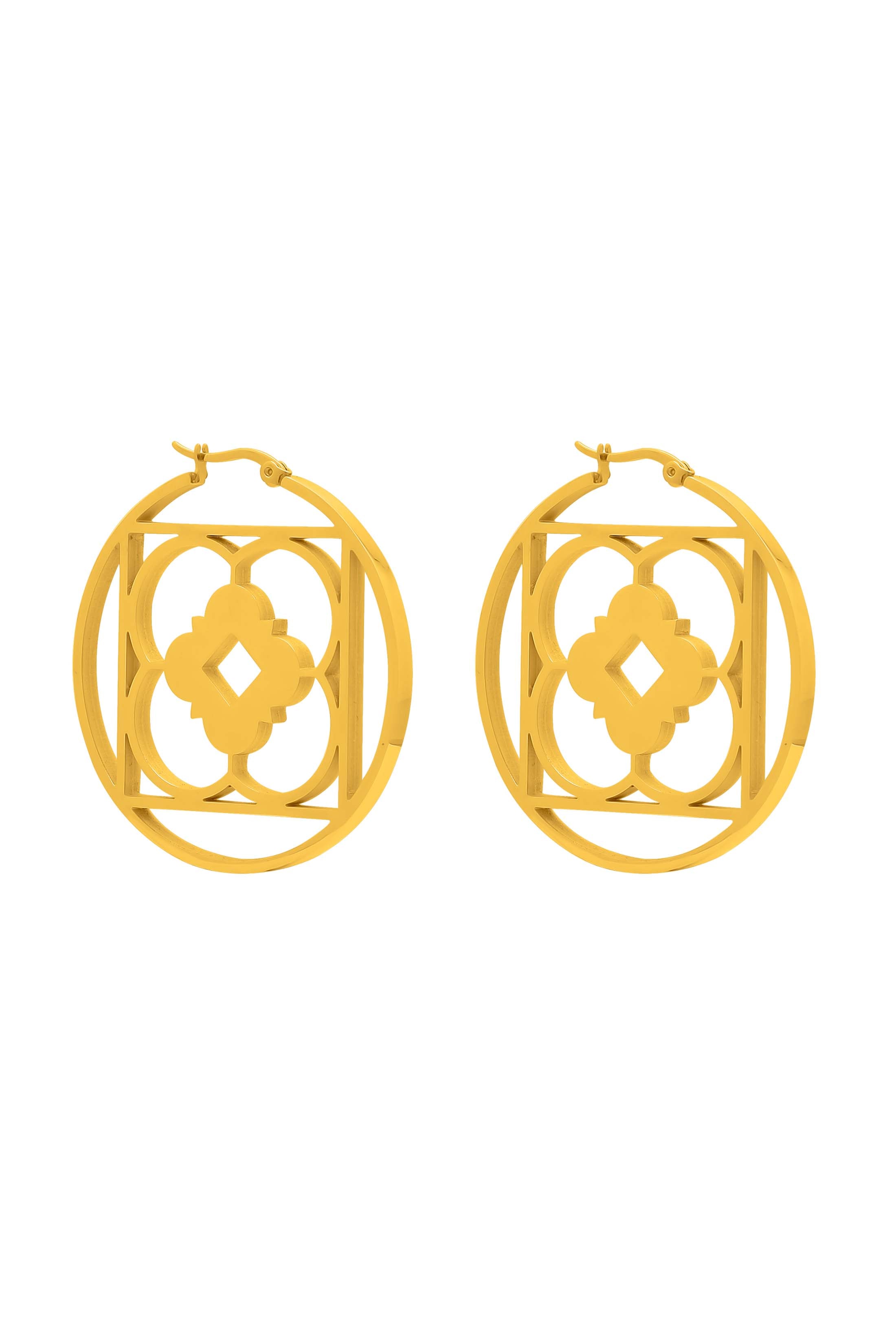 Carisma Logo Statement Hoop Earrings