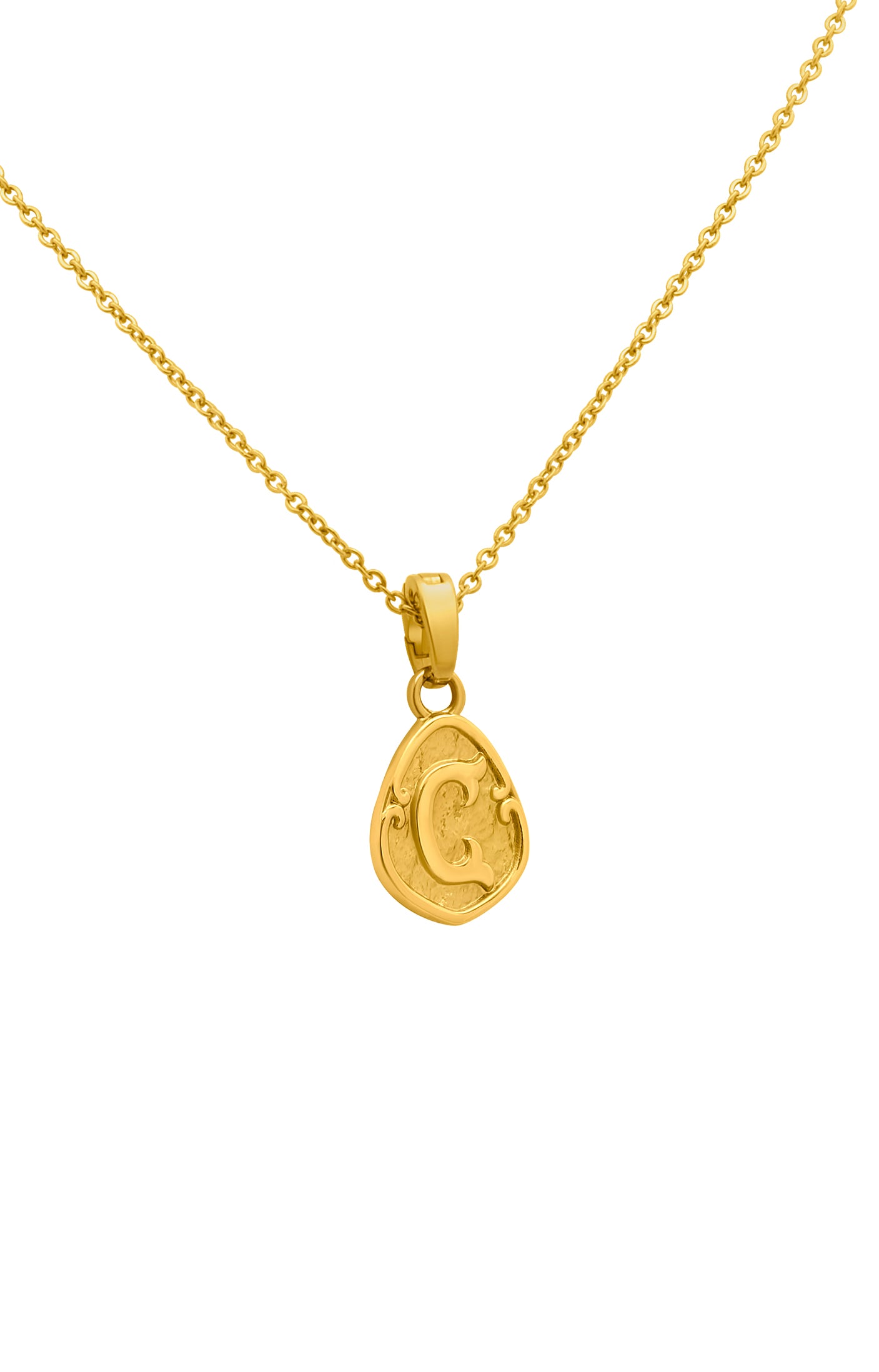 Tberfil Letter Pendant with Petite Adjustable Chain Necklace