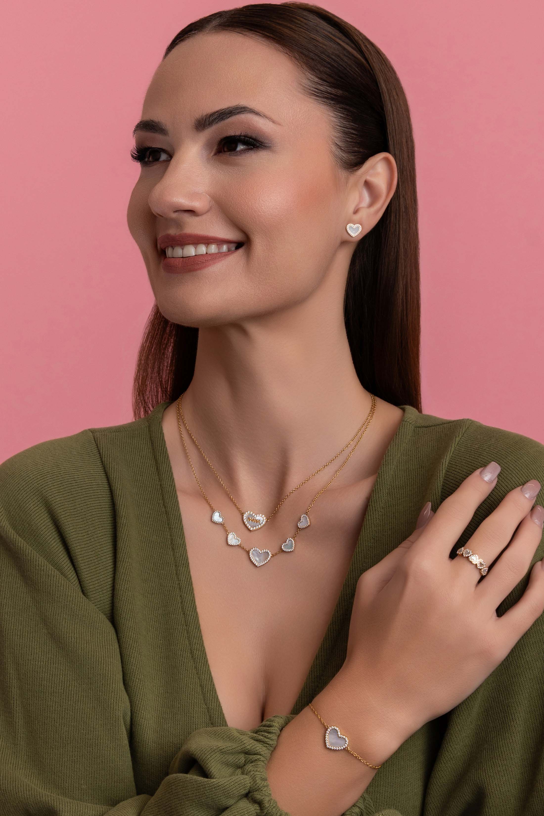 Qalbi ‘Ma’ Mother of Pearl Necklace