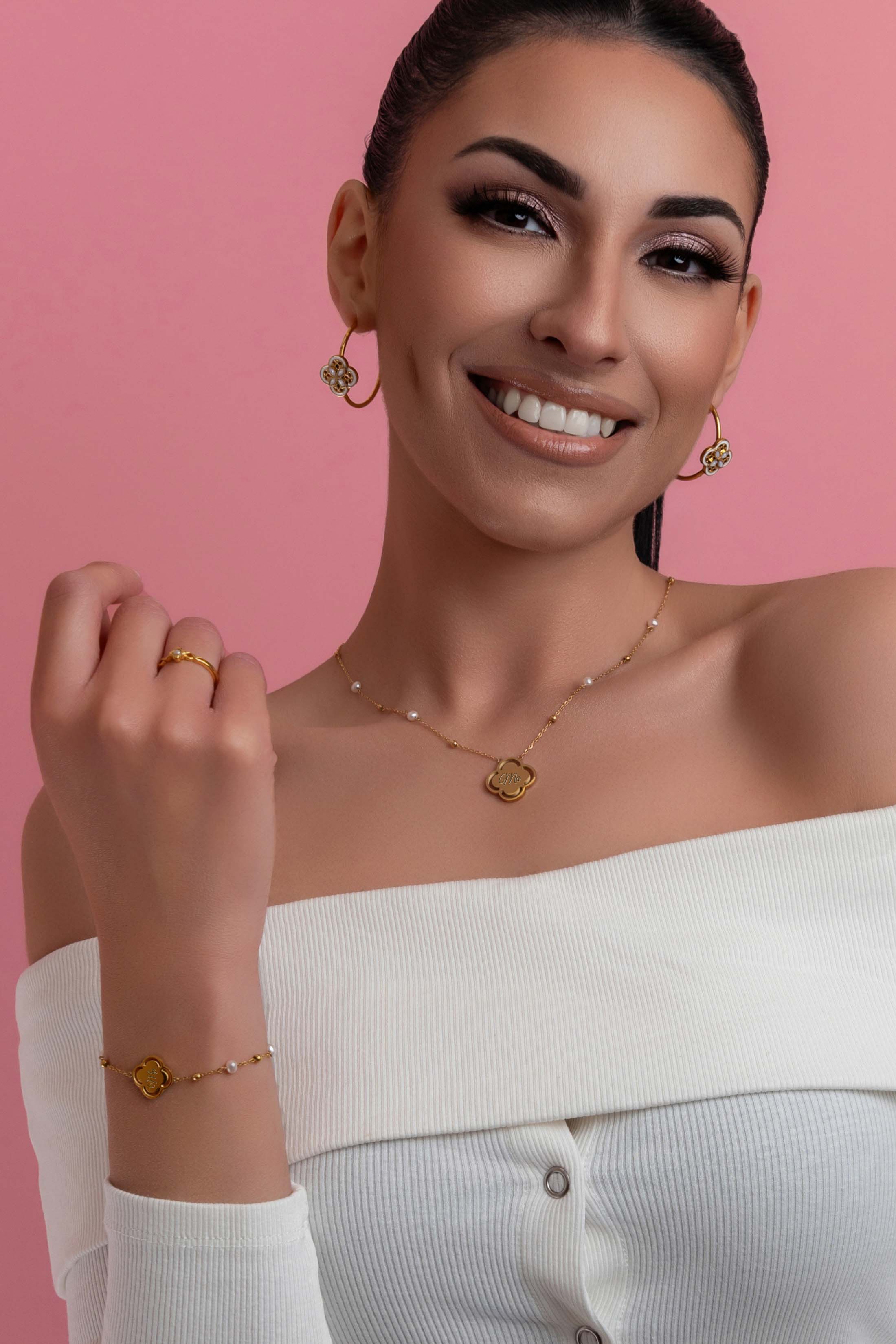 Valentine’s Carisma Logo Freshwater Pearl Necklace