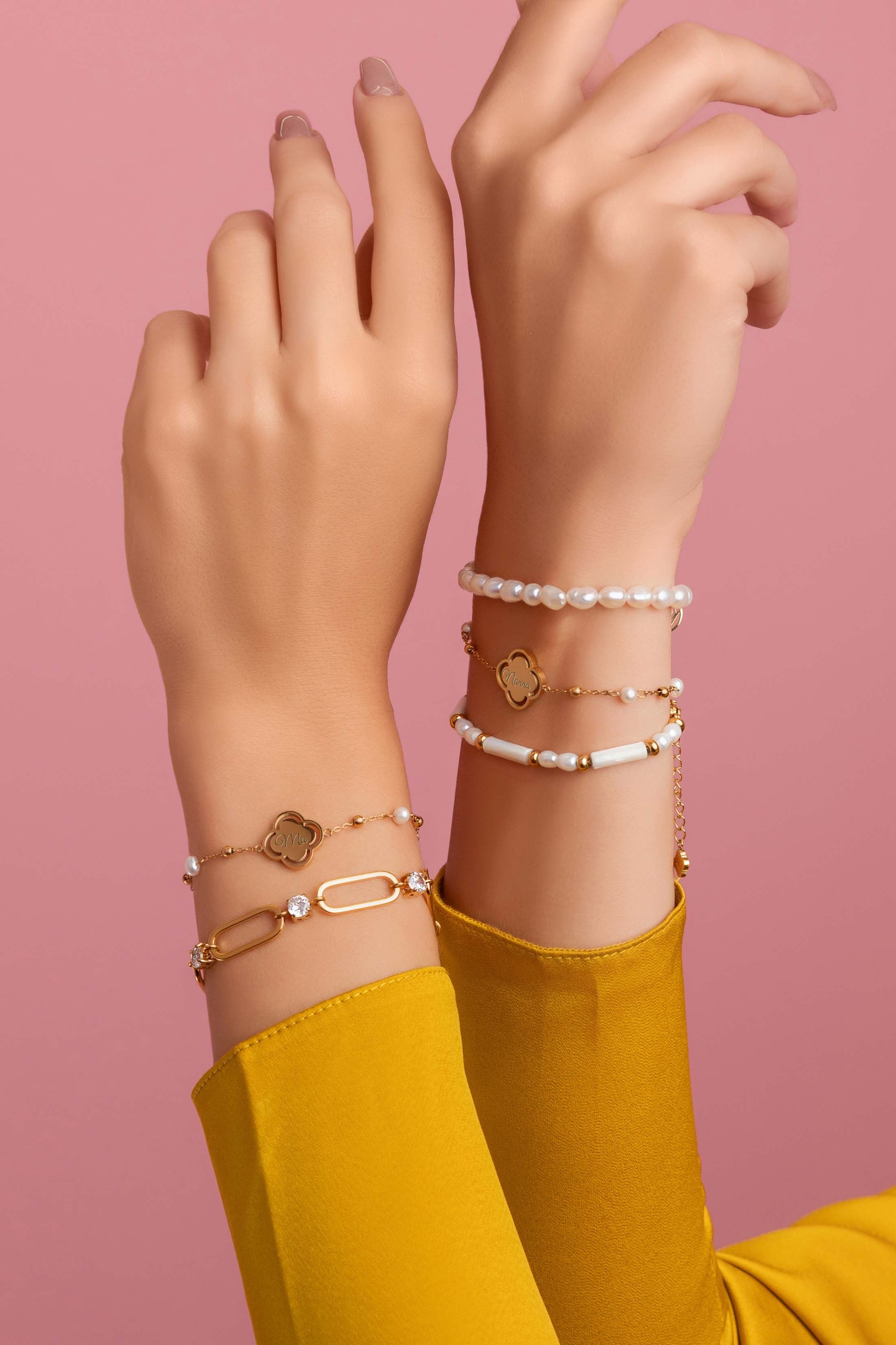 Valentine’s Carisma Logo Freshwater Pearl Bracelet