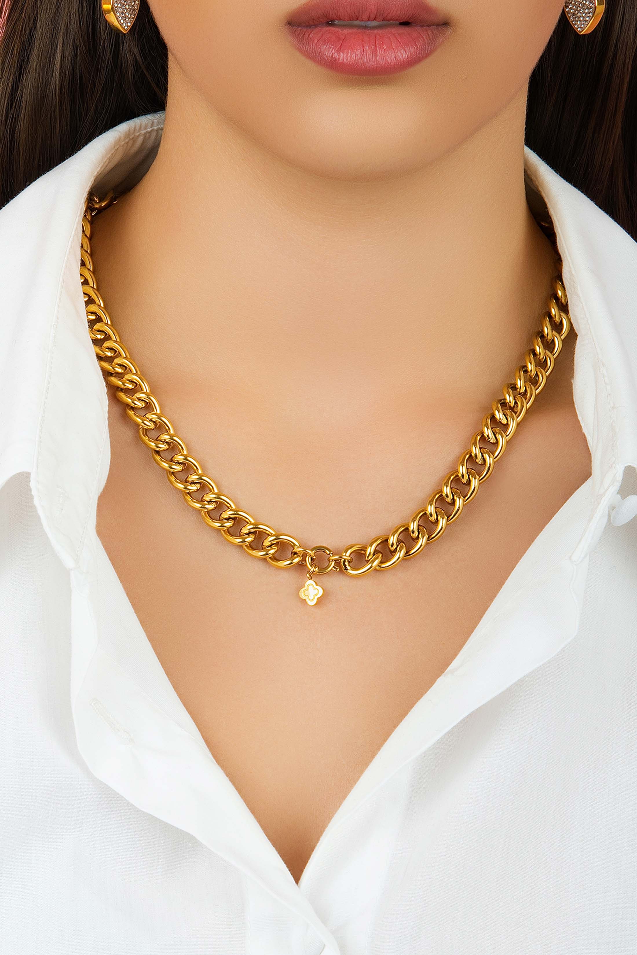Statement Curb Chain Necklace