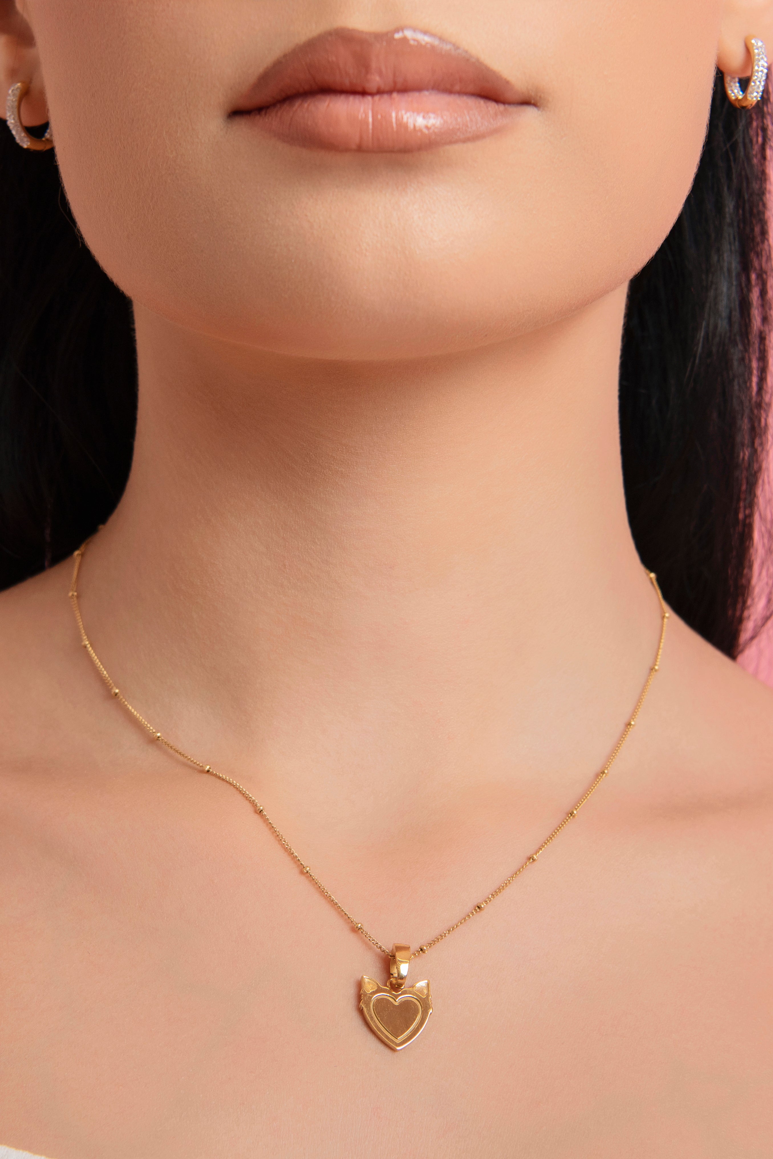 Furry Friend Engravable Heart Pendant