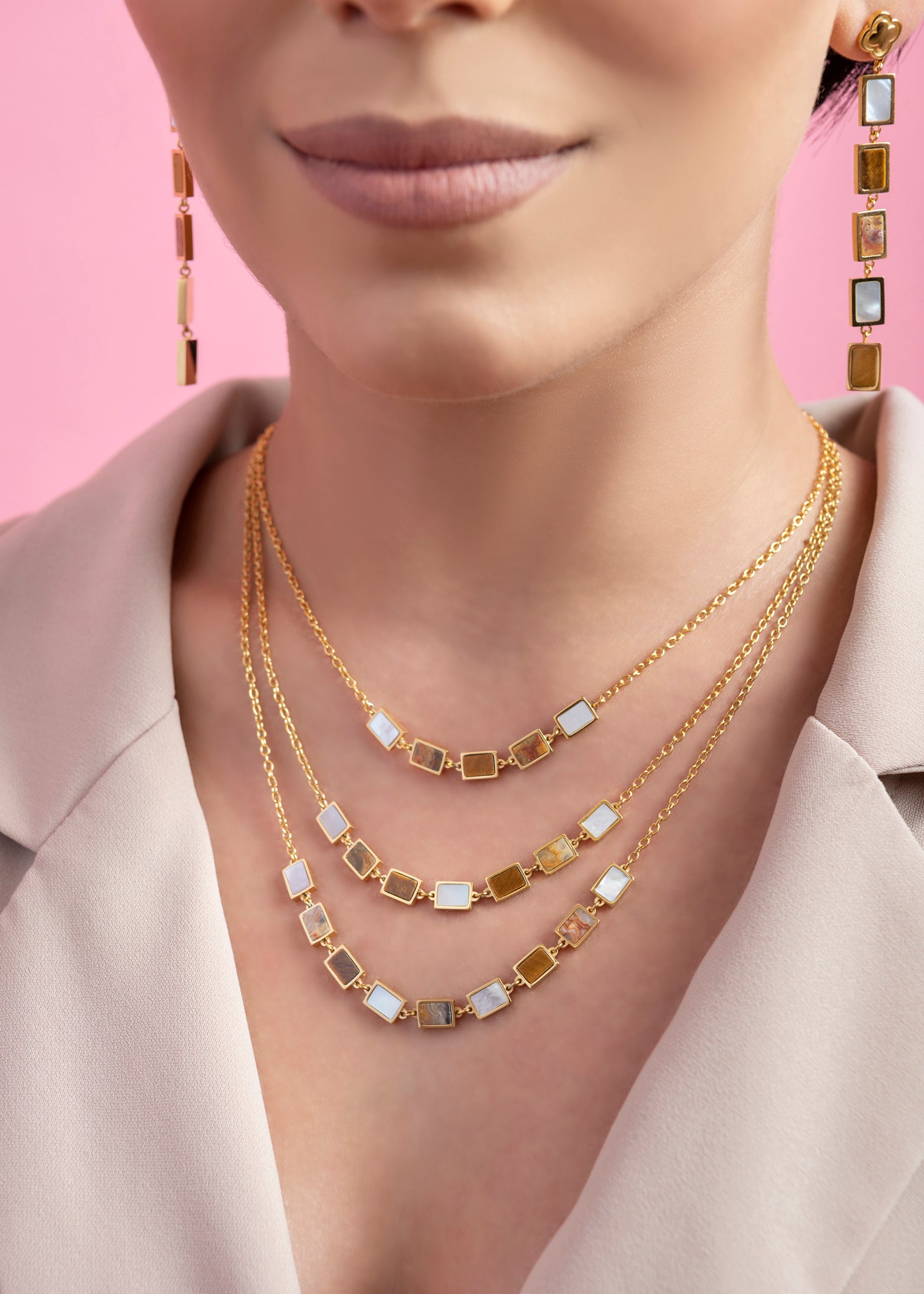 Adriana’s Triple Chain Necklace & Camilla’s Chandelier Earrings Gift Set