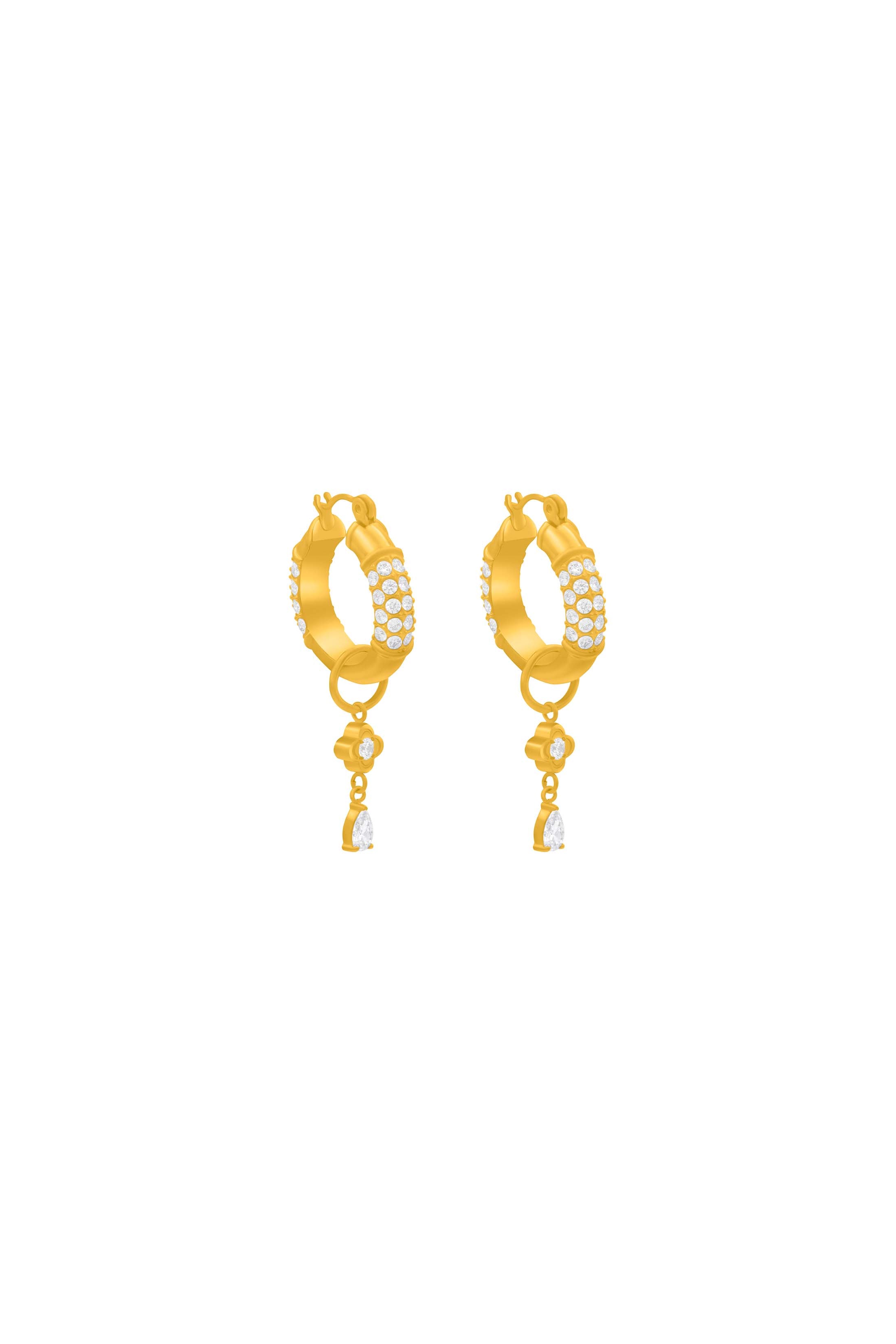 Juliette Drop Hoop Earring Set