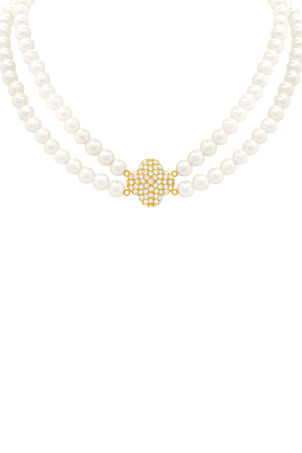 Rossi Icon Pearl Double Strand Choker & Drop Stud Earrings Gift Set