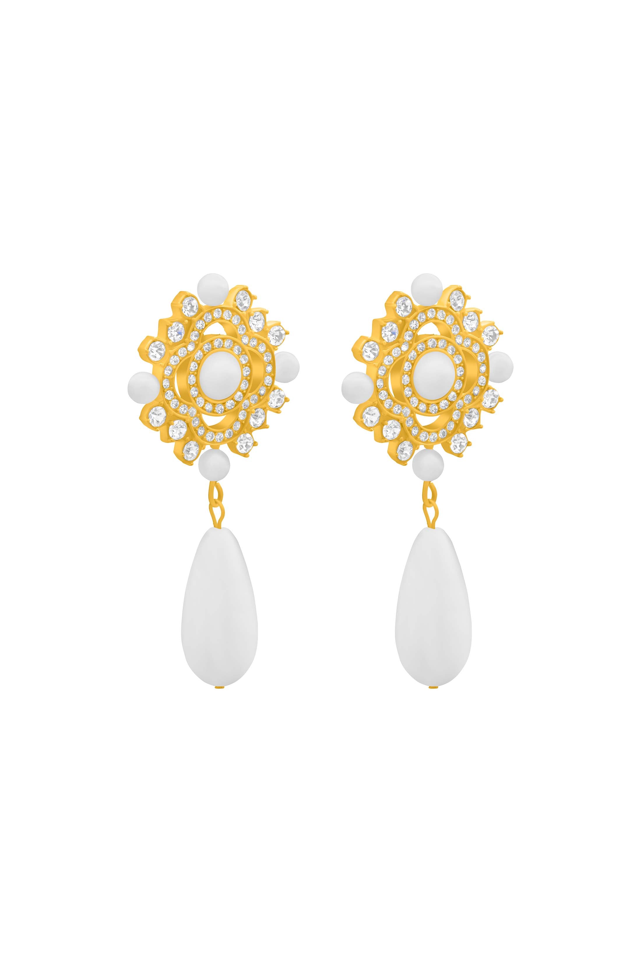 Perla Melodija Drop Stud Earrings & Necklace Gift Set