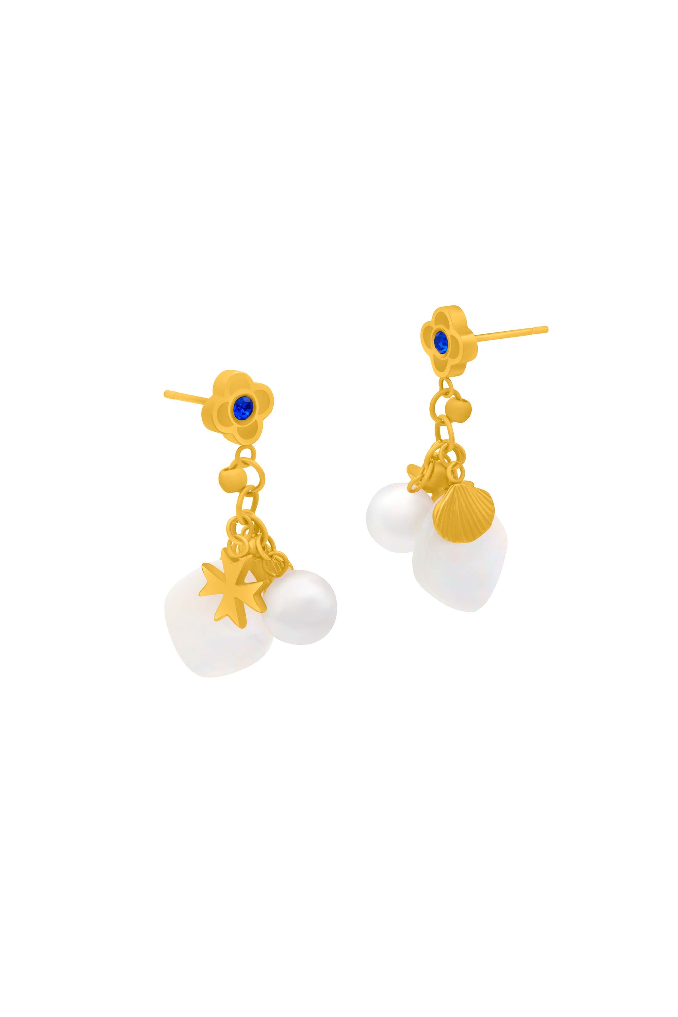 Perla Marina Drop Stud Earring Set