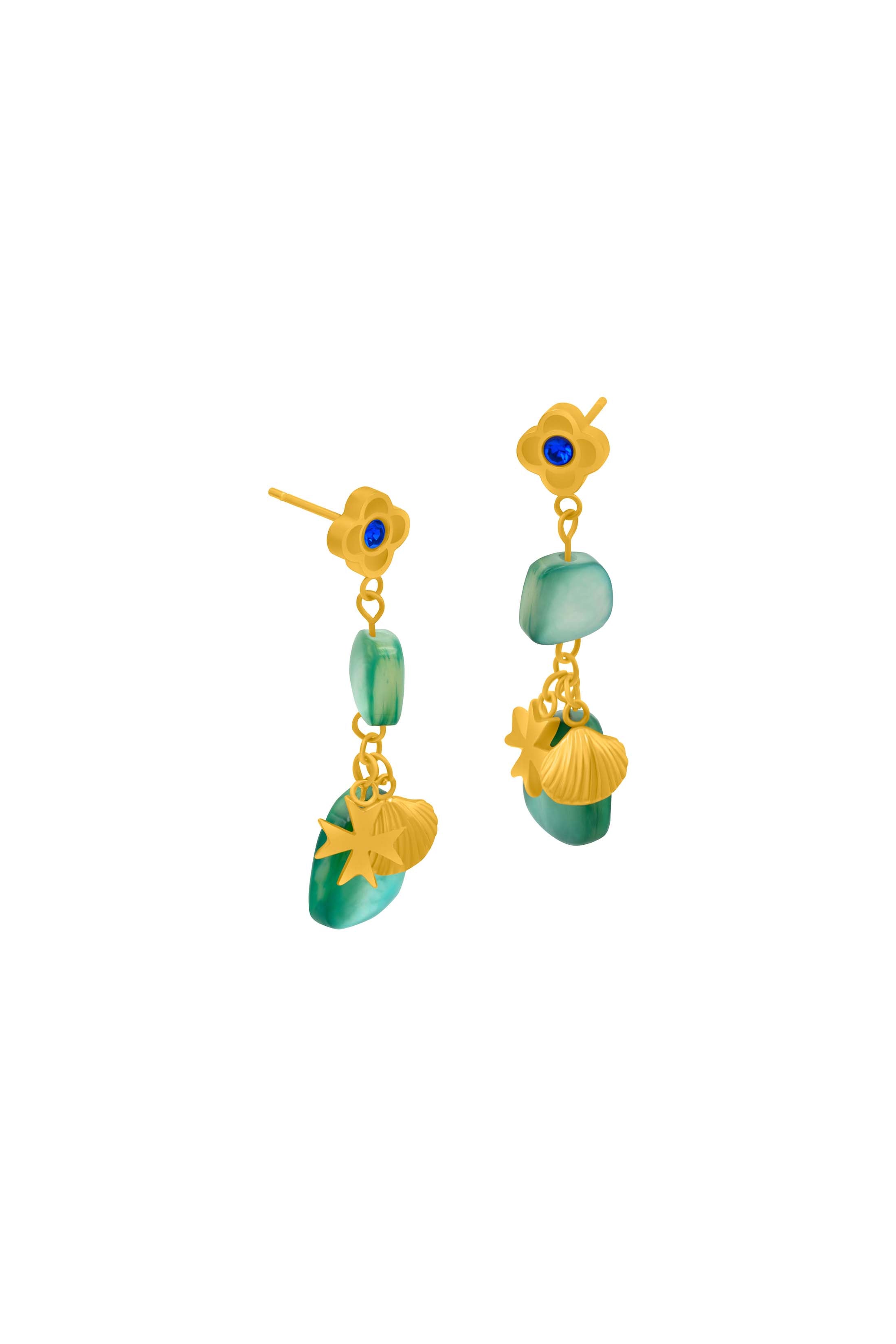 Blu Perla Marina Drop Stud Earring Set