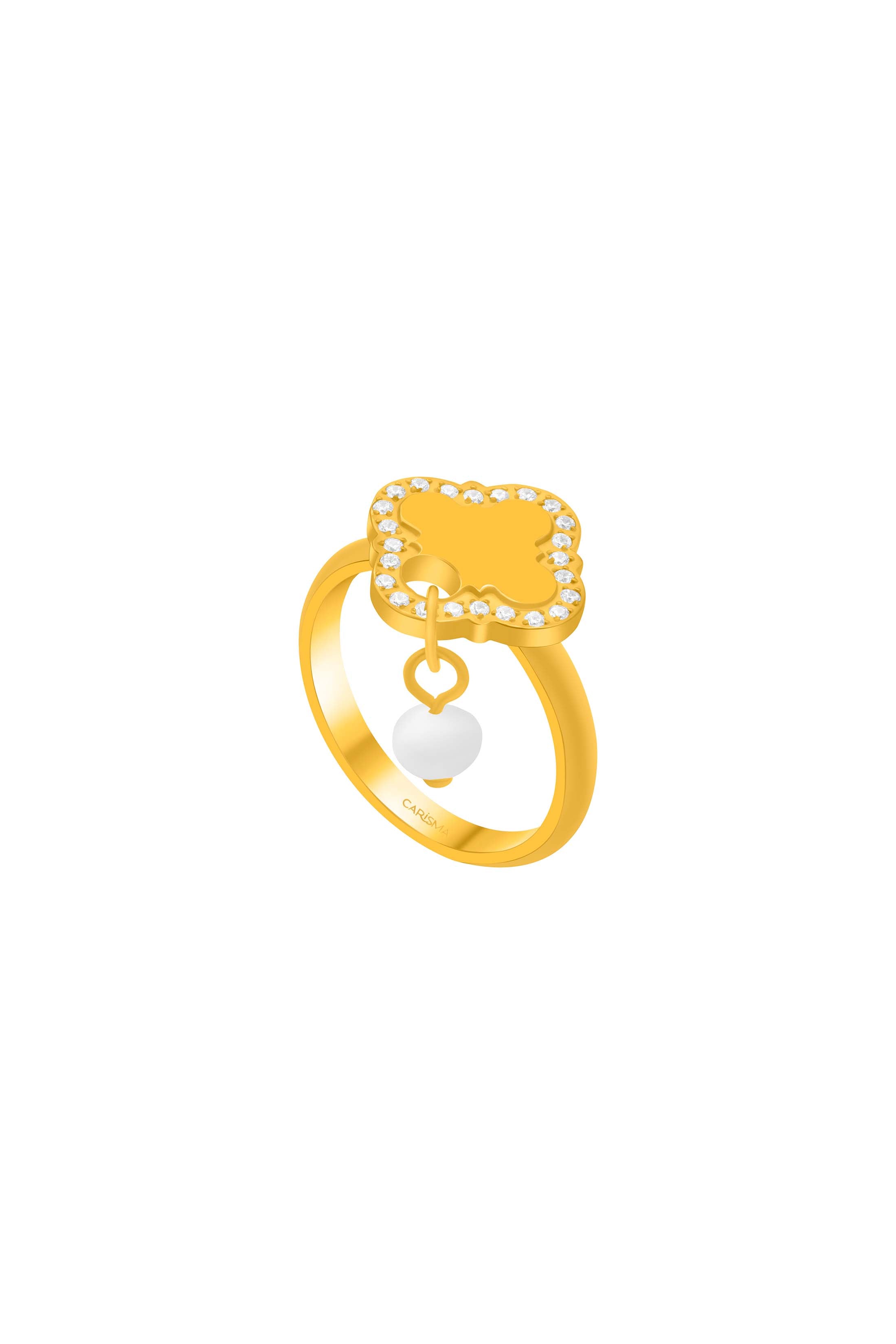 Pearl Linked Engravable Ring