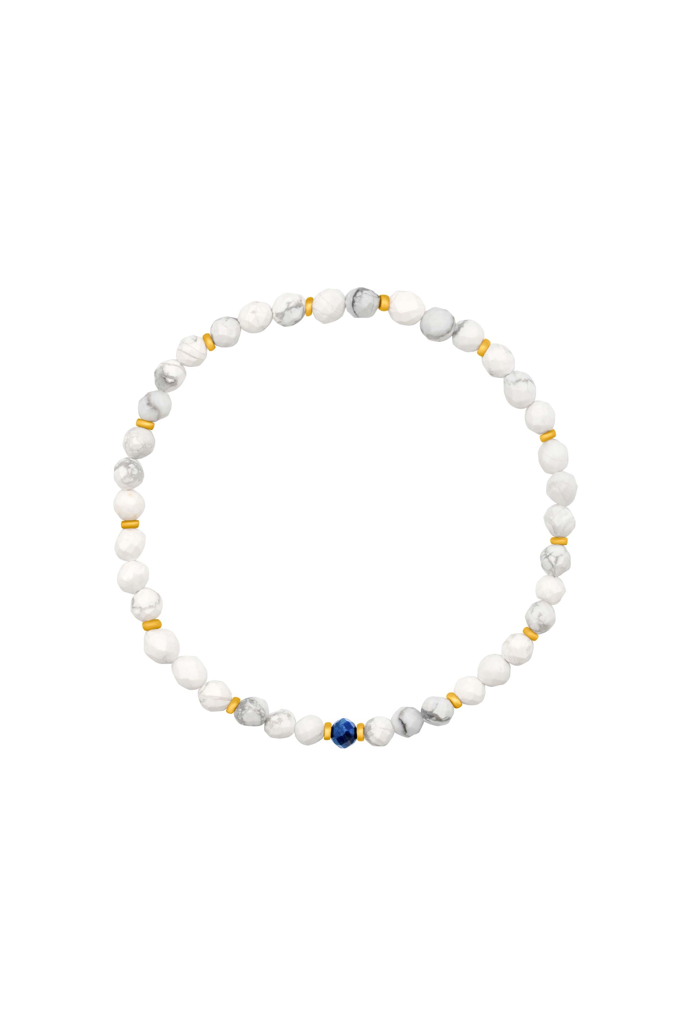 Never Apart Beaded Bracelet - Blue Within White