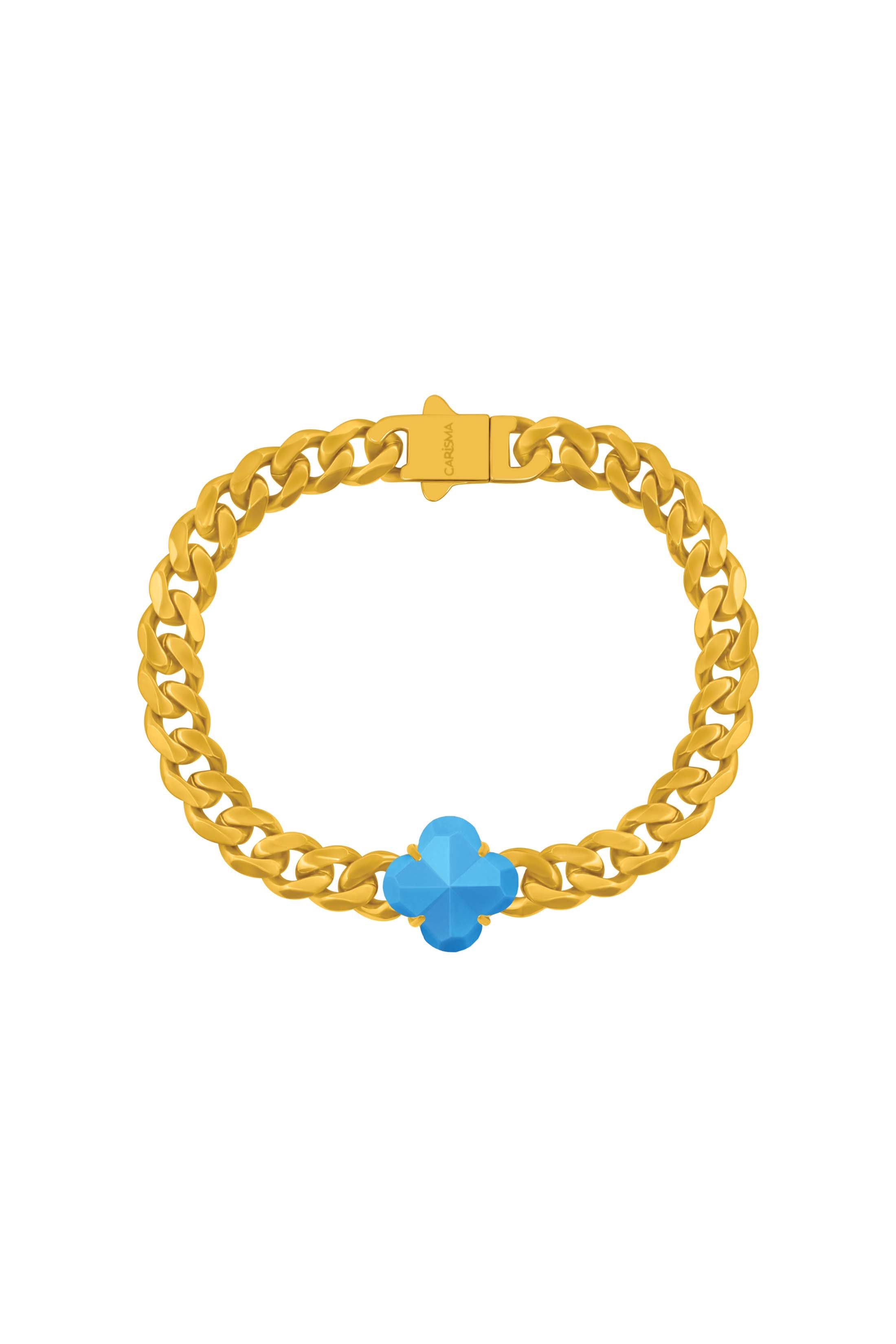 Stone Station Turquoise Stone Curb Chain Bracelet