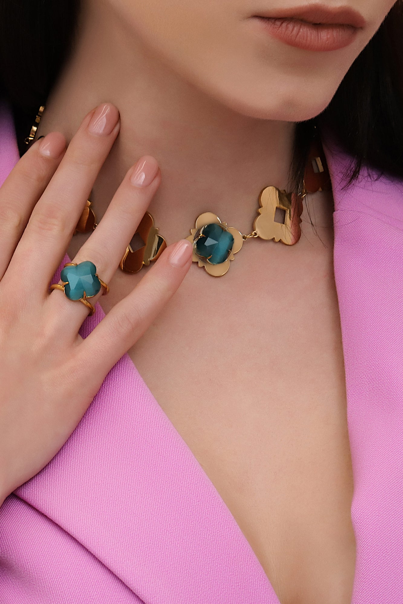 Stone Station Midnight Sparkle Stone Choker