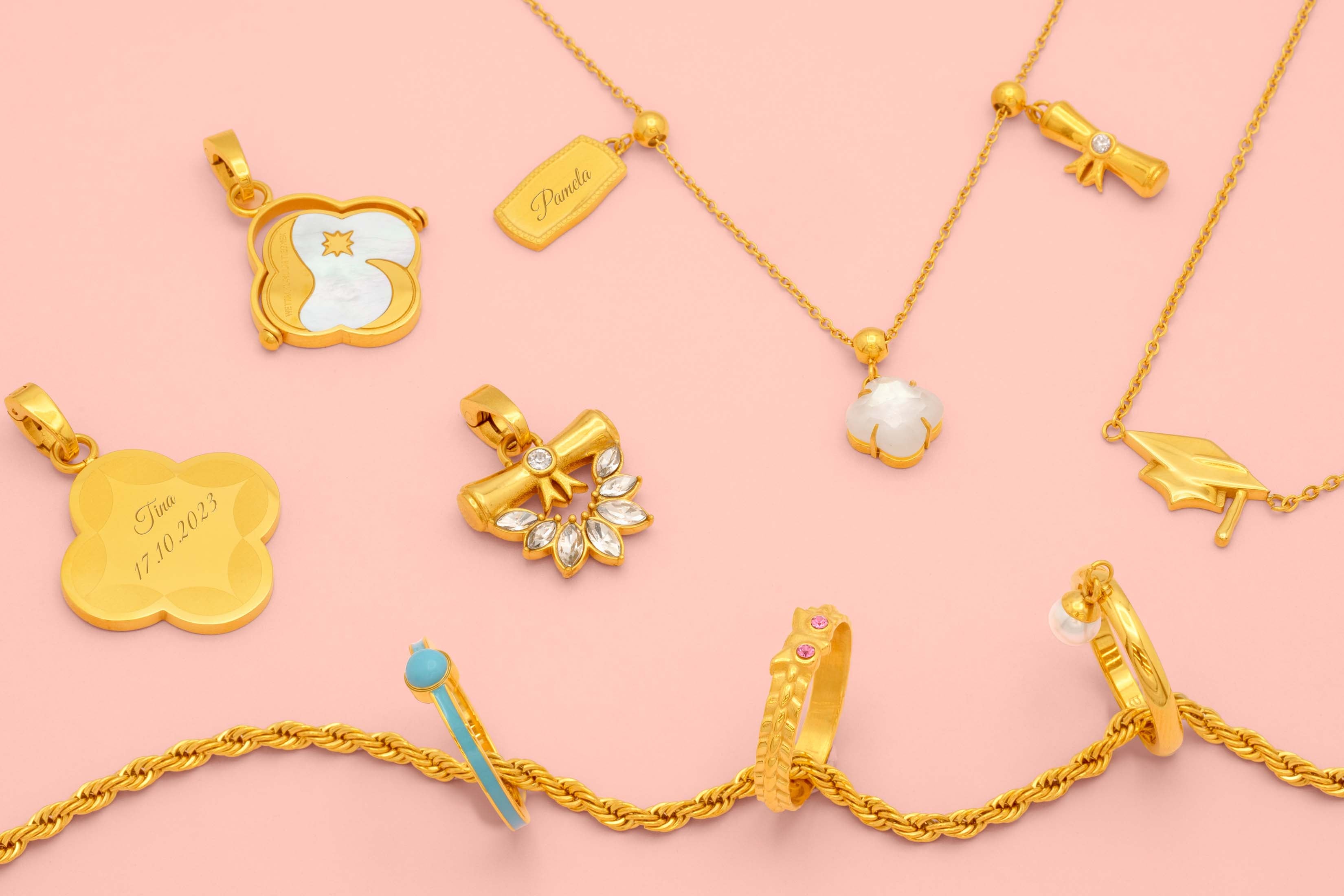 Graduation Zirconia Pendant