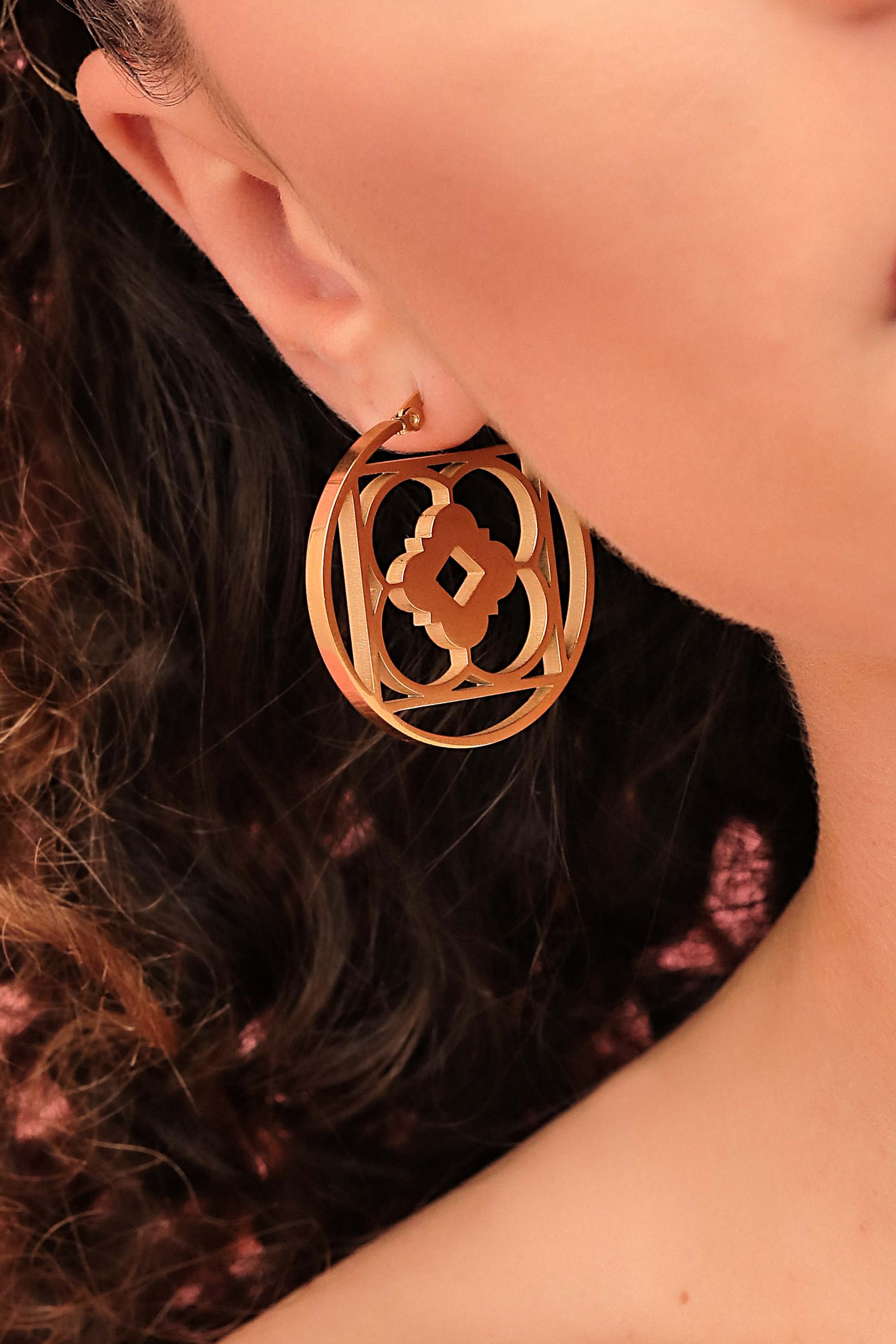 Carisma Logo Medium Hoop Earrings