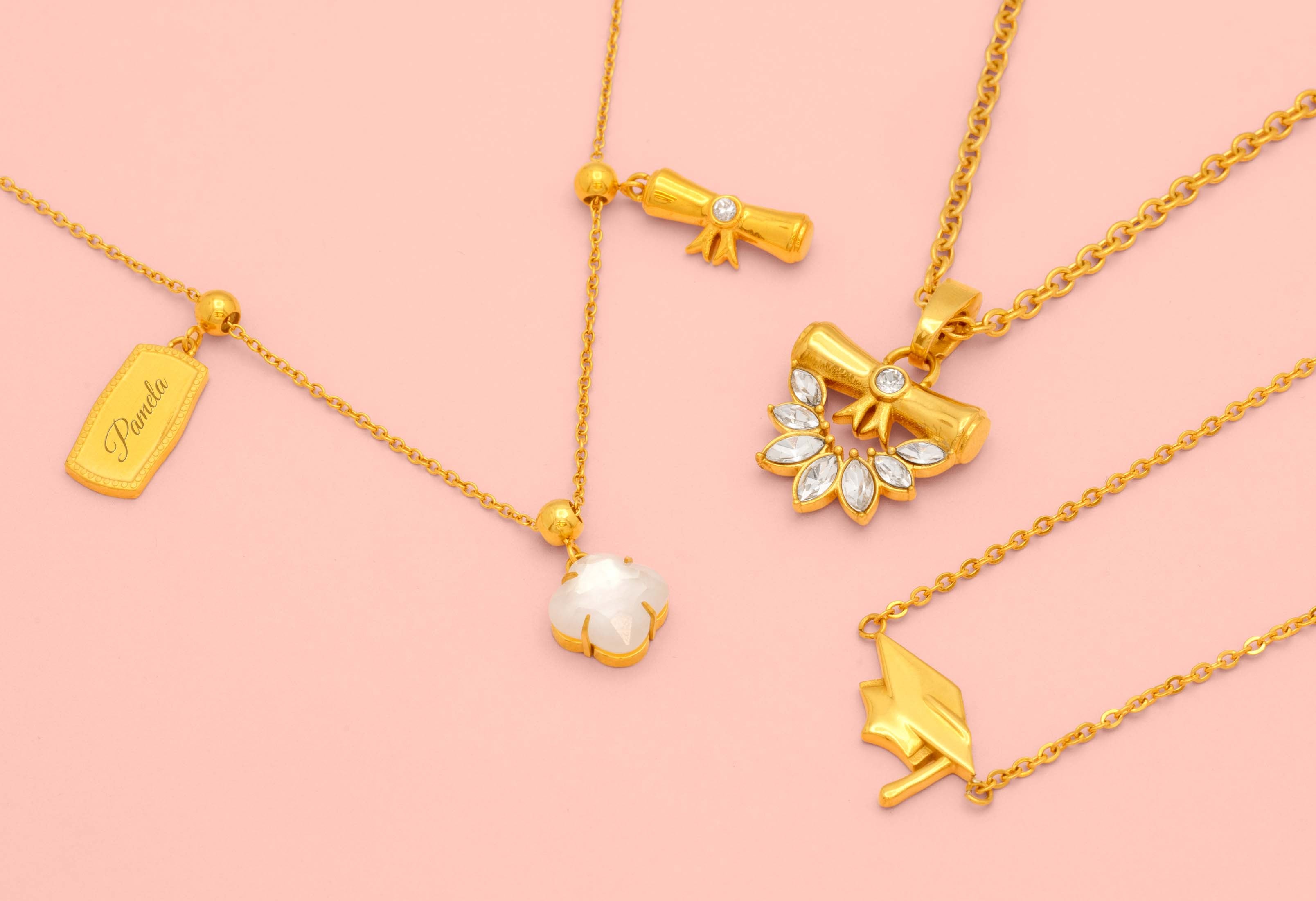 Graduation Zirconia Pendant