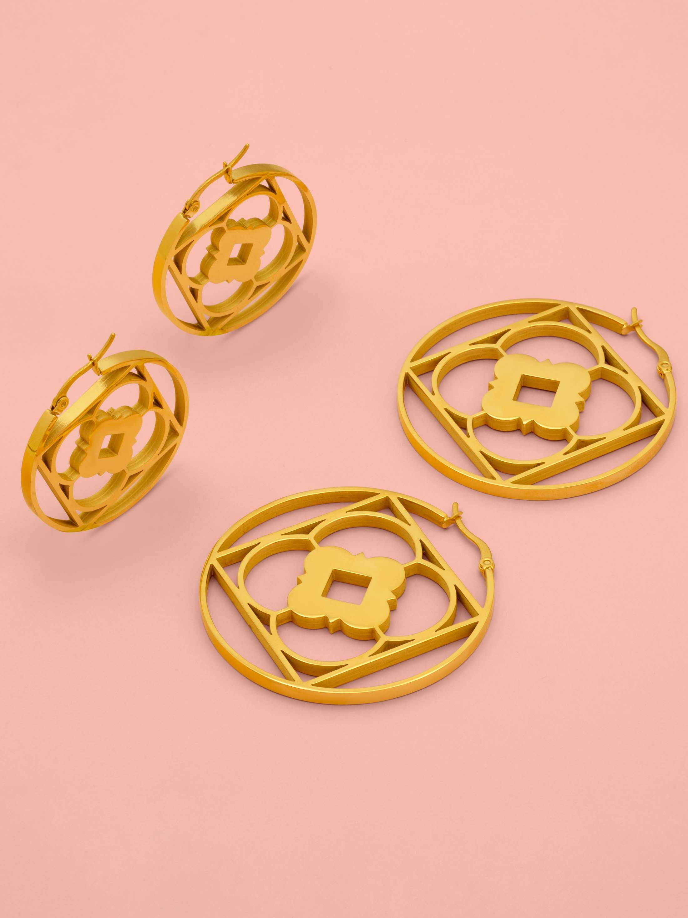 Carisma Logo Statement Hoop Earrings