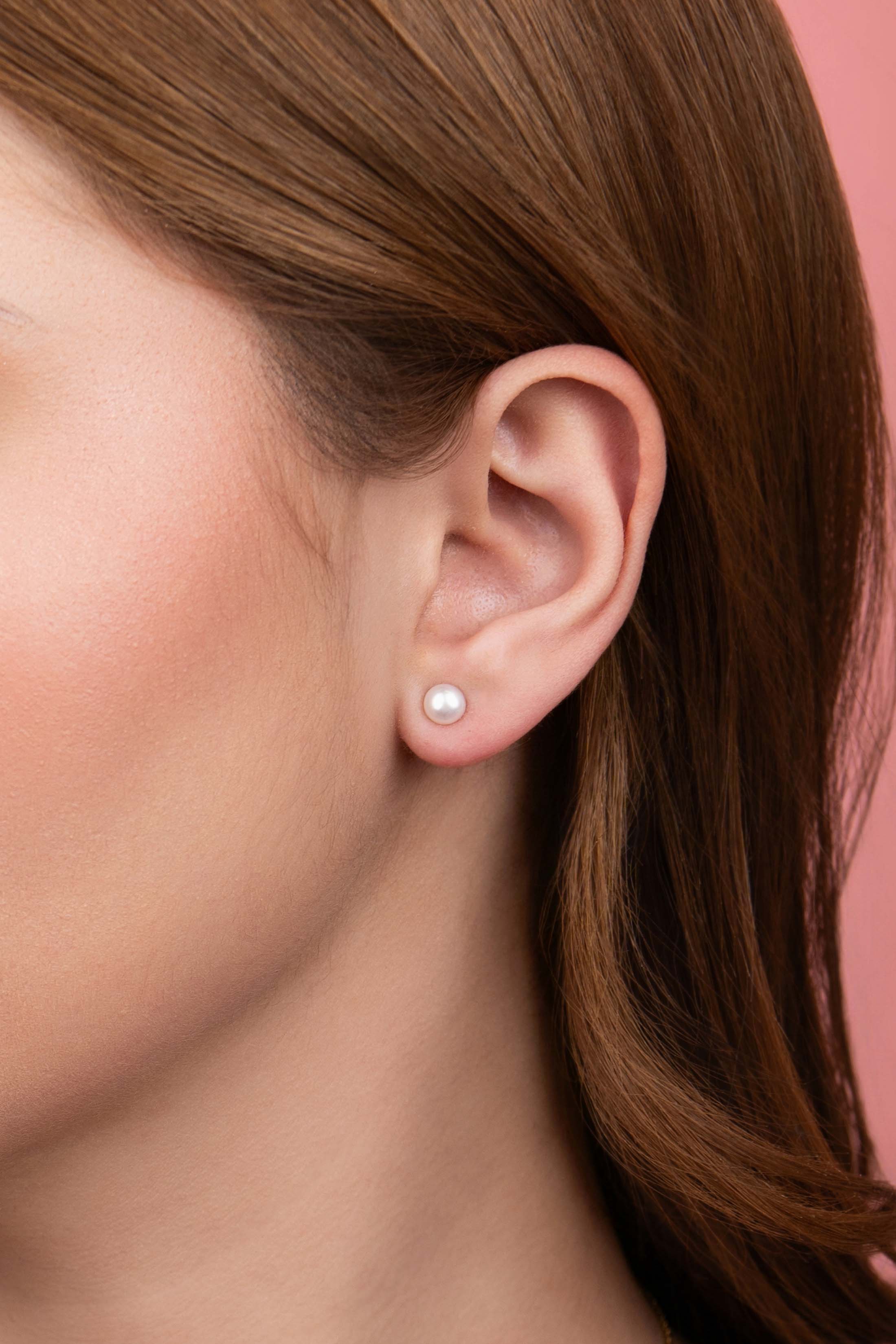 5MM Freshwater Pearl Stud Earring Set