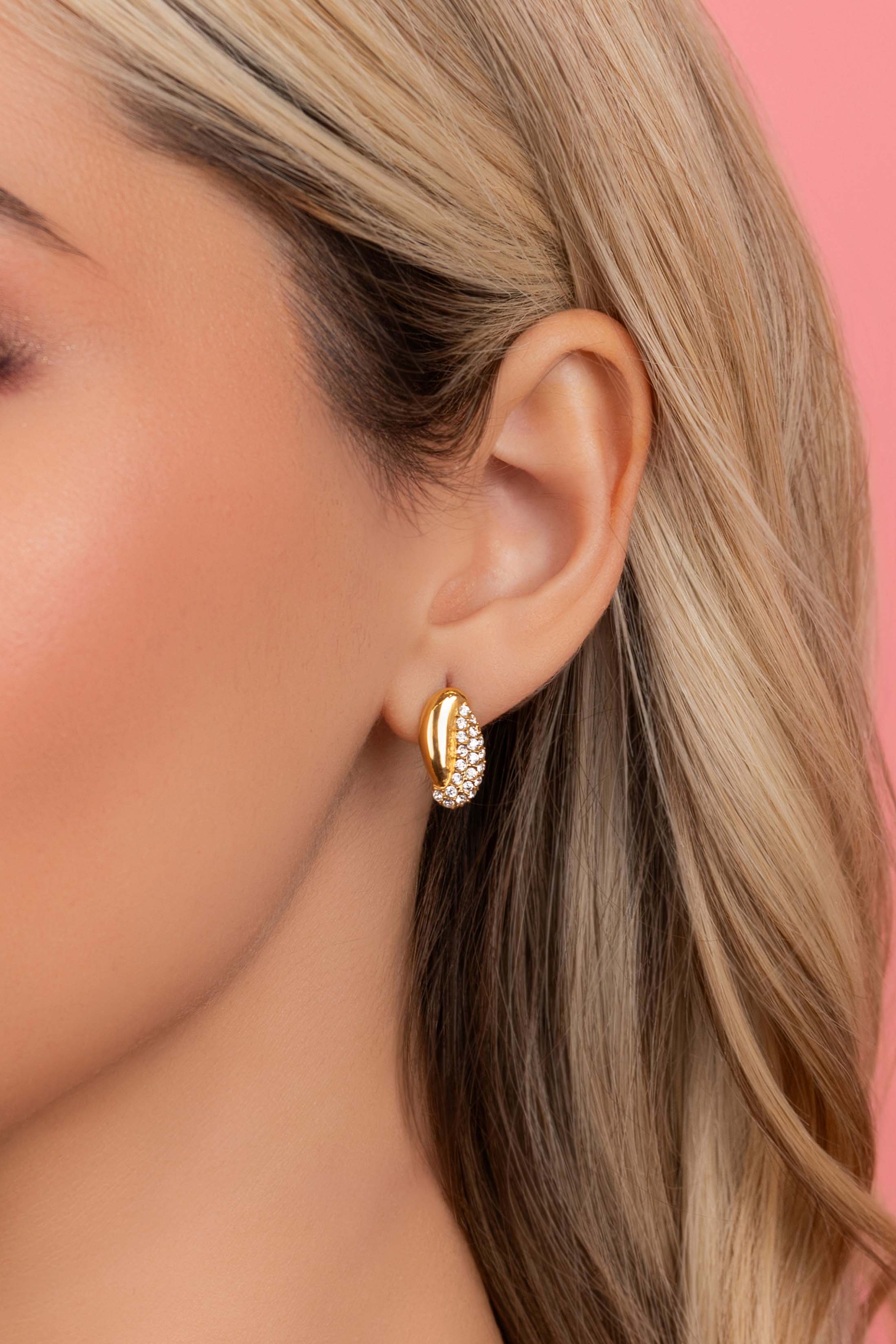 Pavé Twist Stud Earring Set