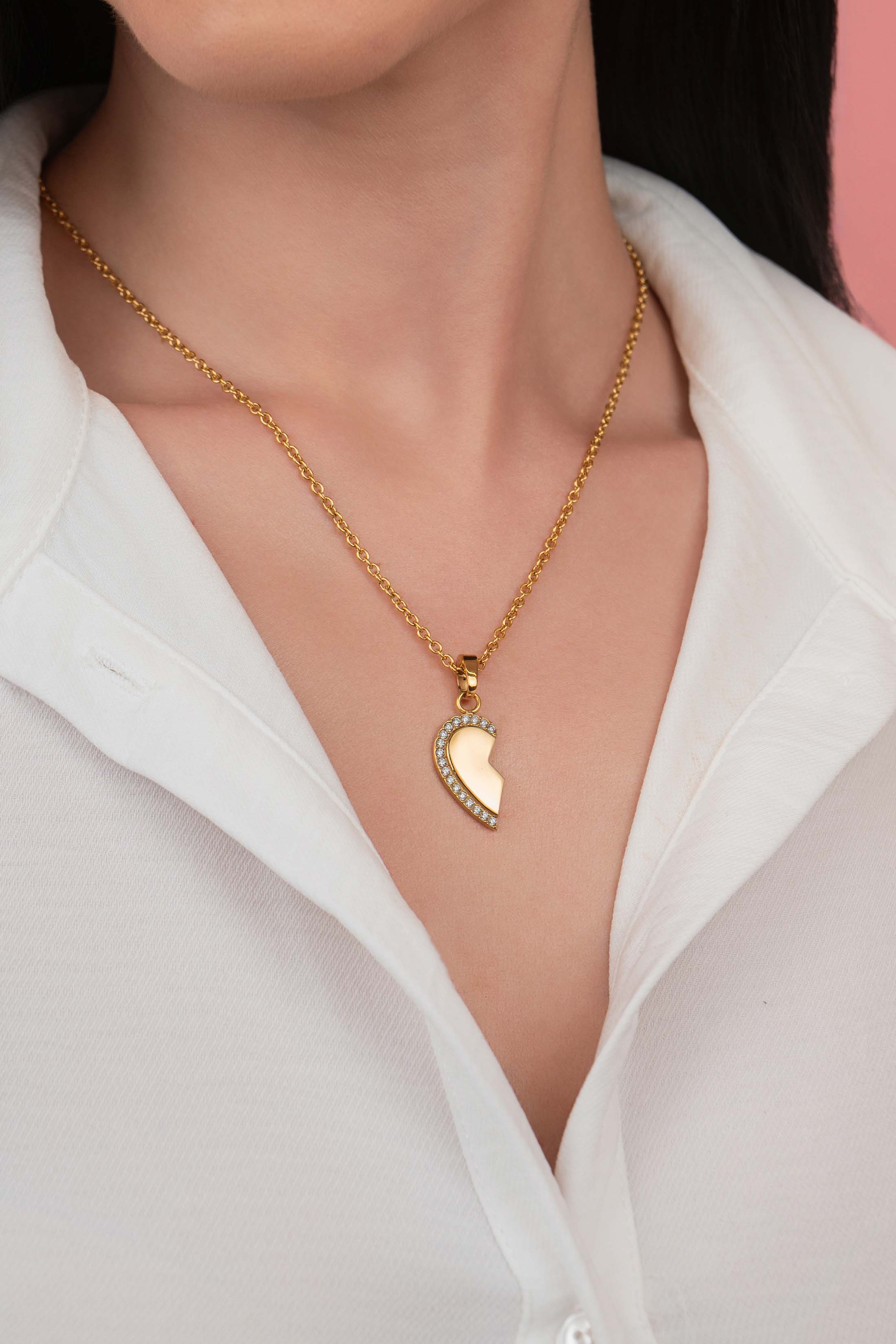 Together Apart Heart Necklace Gift Set