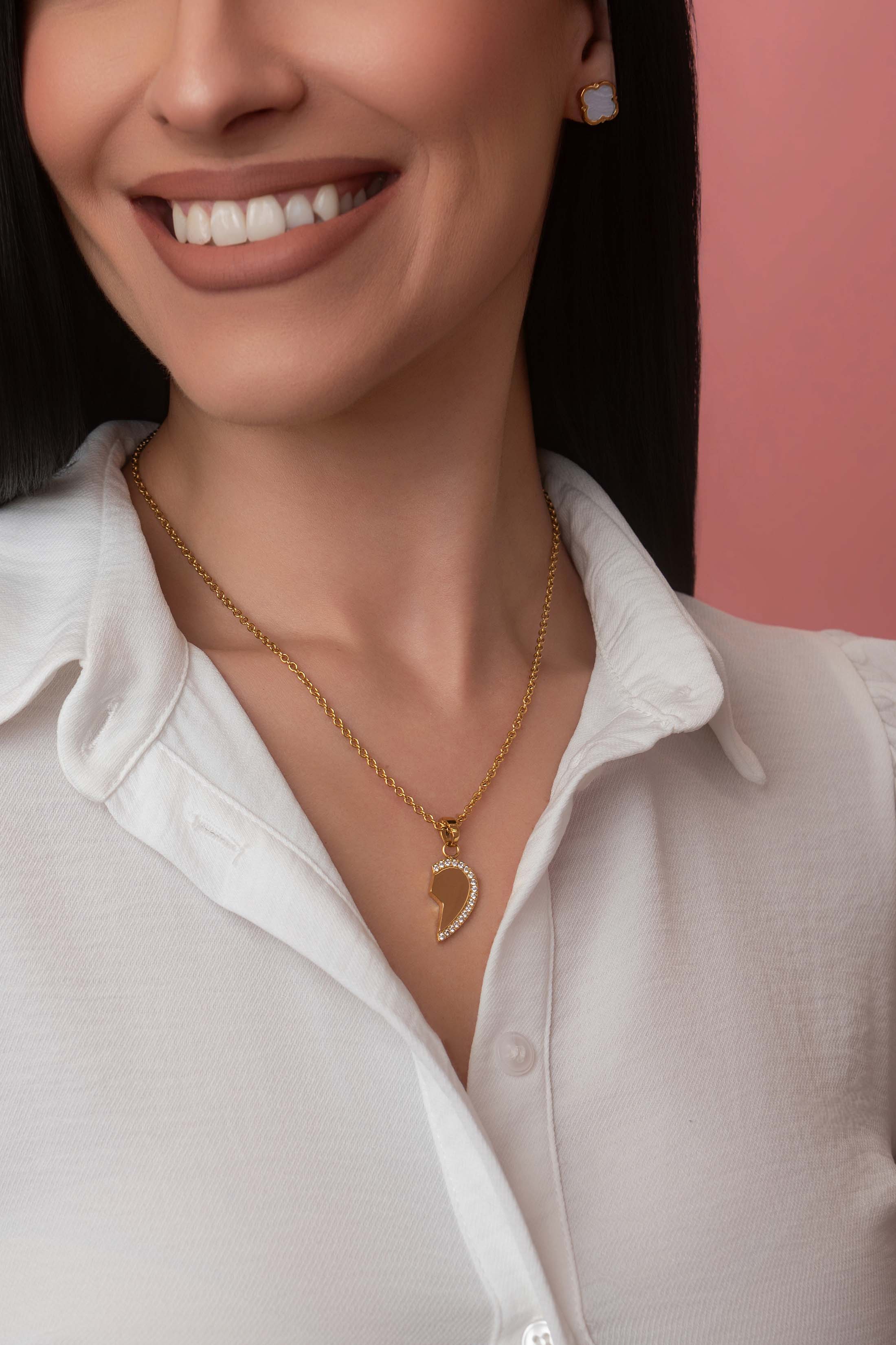 Together Apart Heart Necklace Gift Set